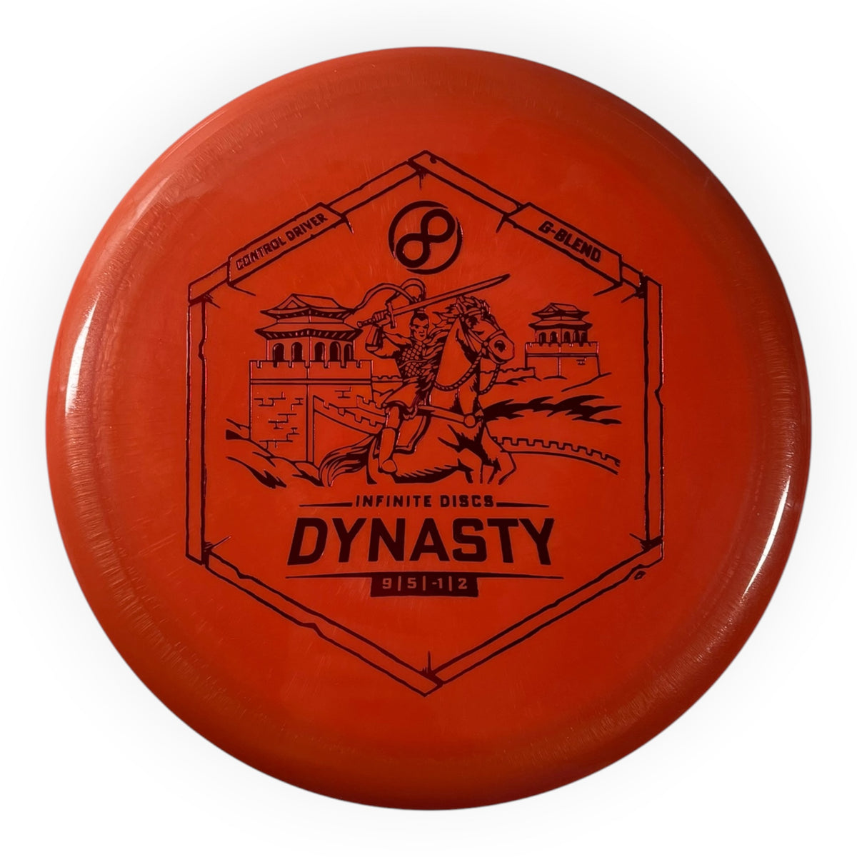 Infinite Discs Dynasty | G-Blend | Orange/Red 174g Disc Golf