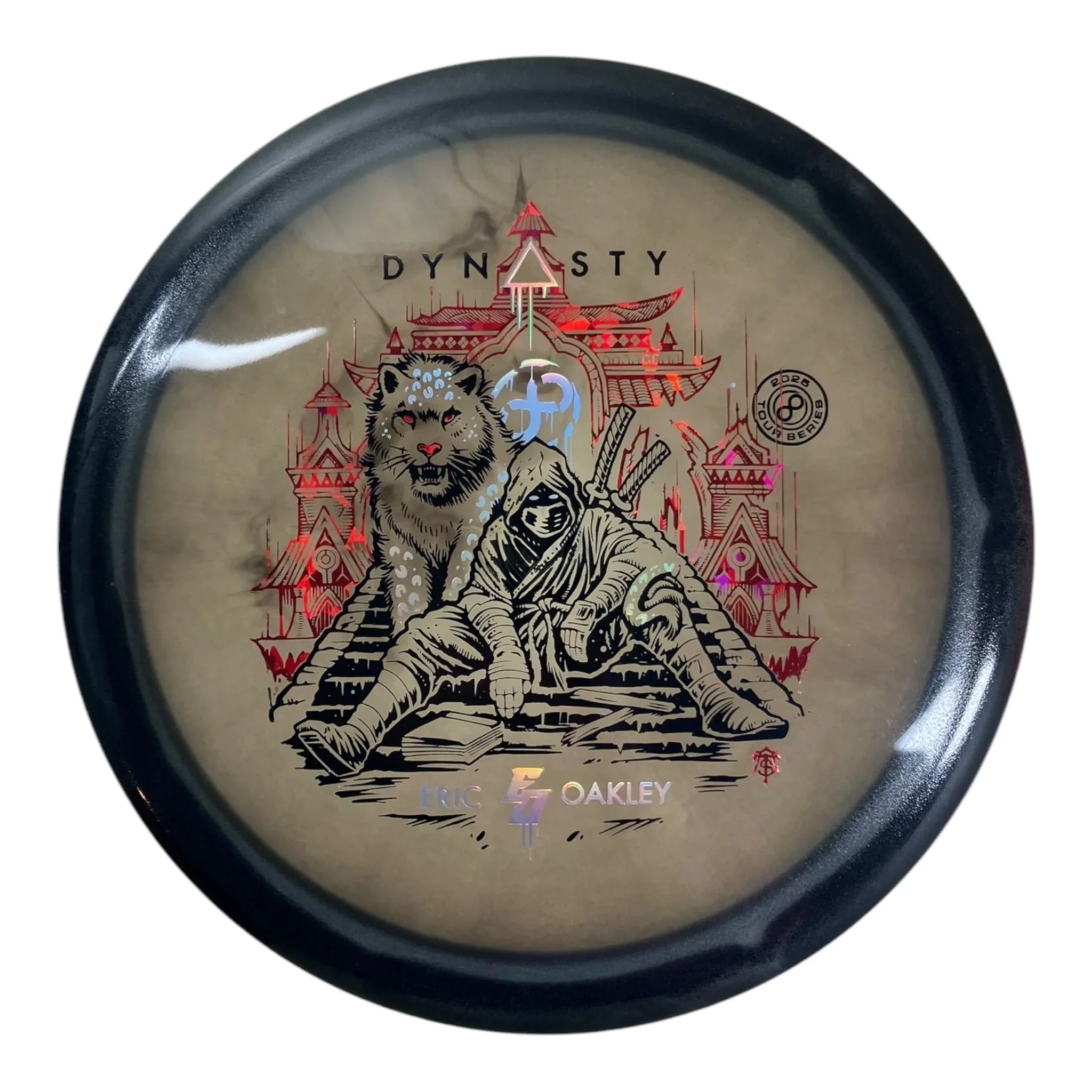 Infinite Discs Dynasty | Proto Glow Halo S-Blend | Black/Red 163g (Eric Oakley) Disc Golf