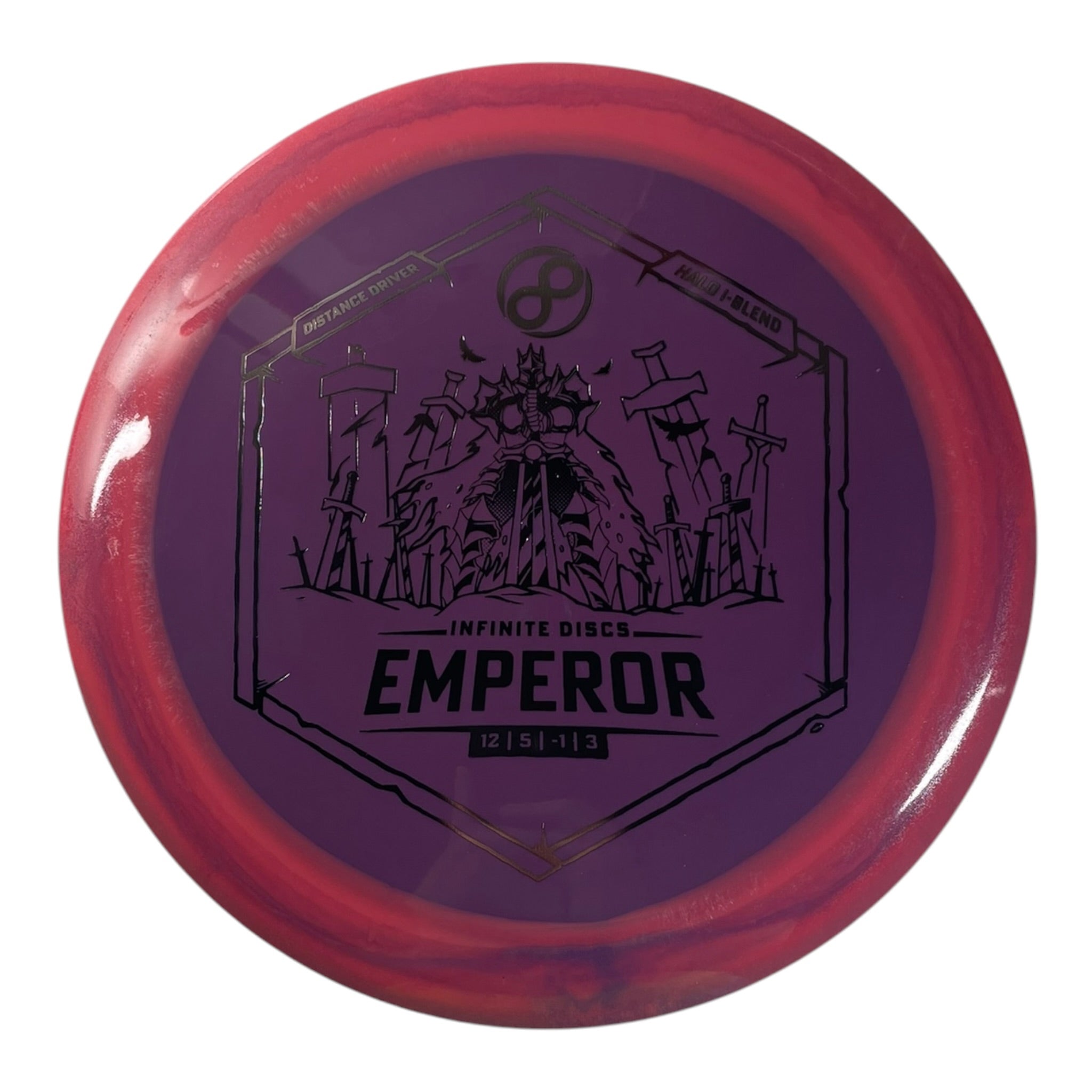Infinite Discs Emperor | Halo I-blend | Purple/Pink/Silver 166g Disc Golf
