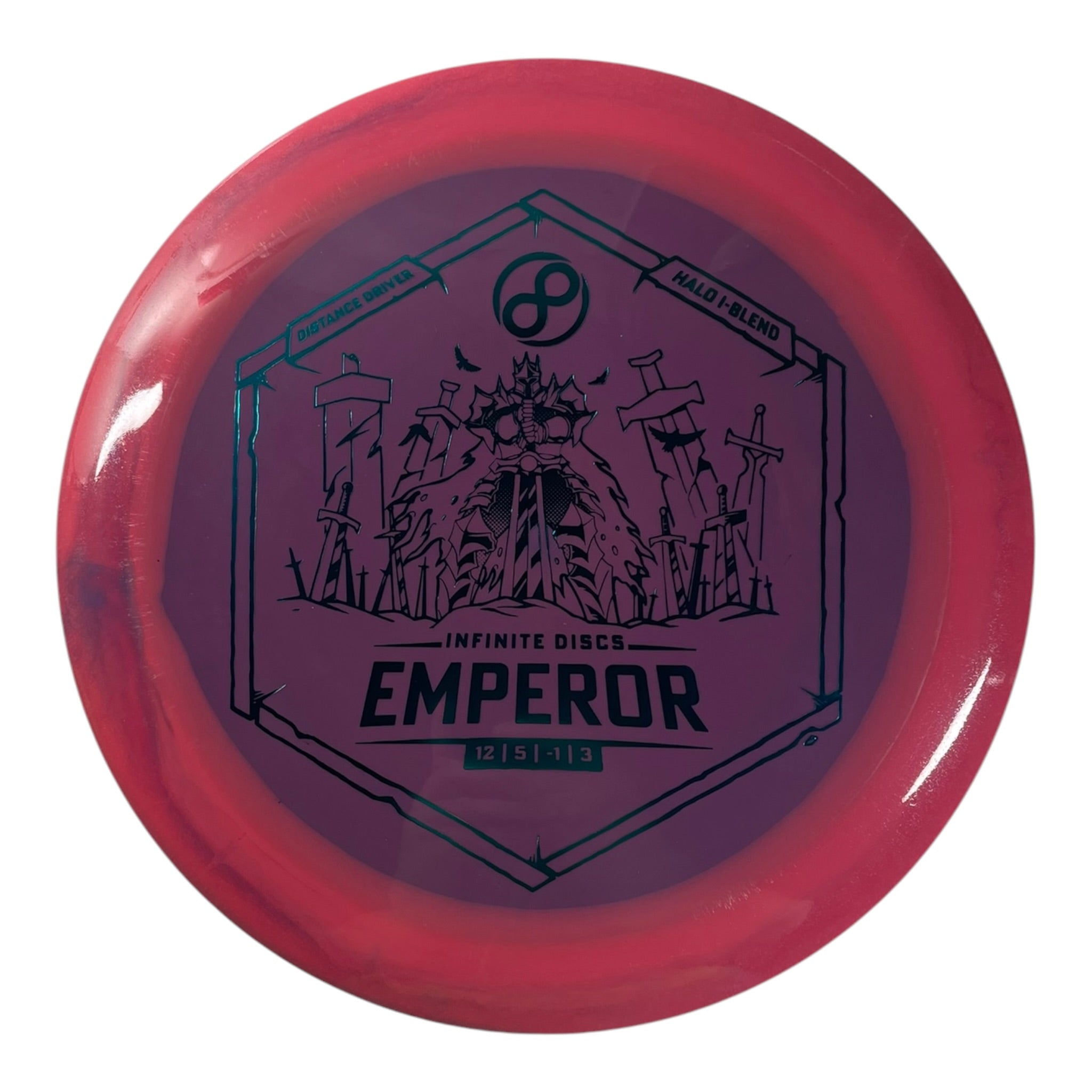 Infinite Discs Emperor | Halo I-blend | Purple/Pink/Teal 168g Disc Golf