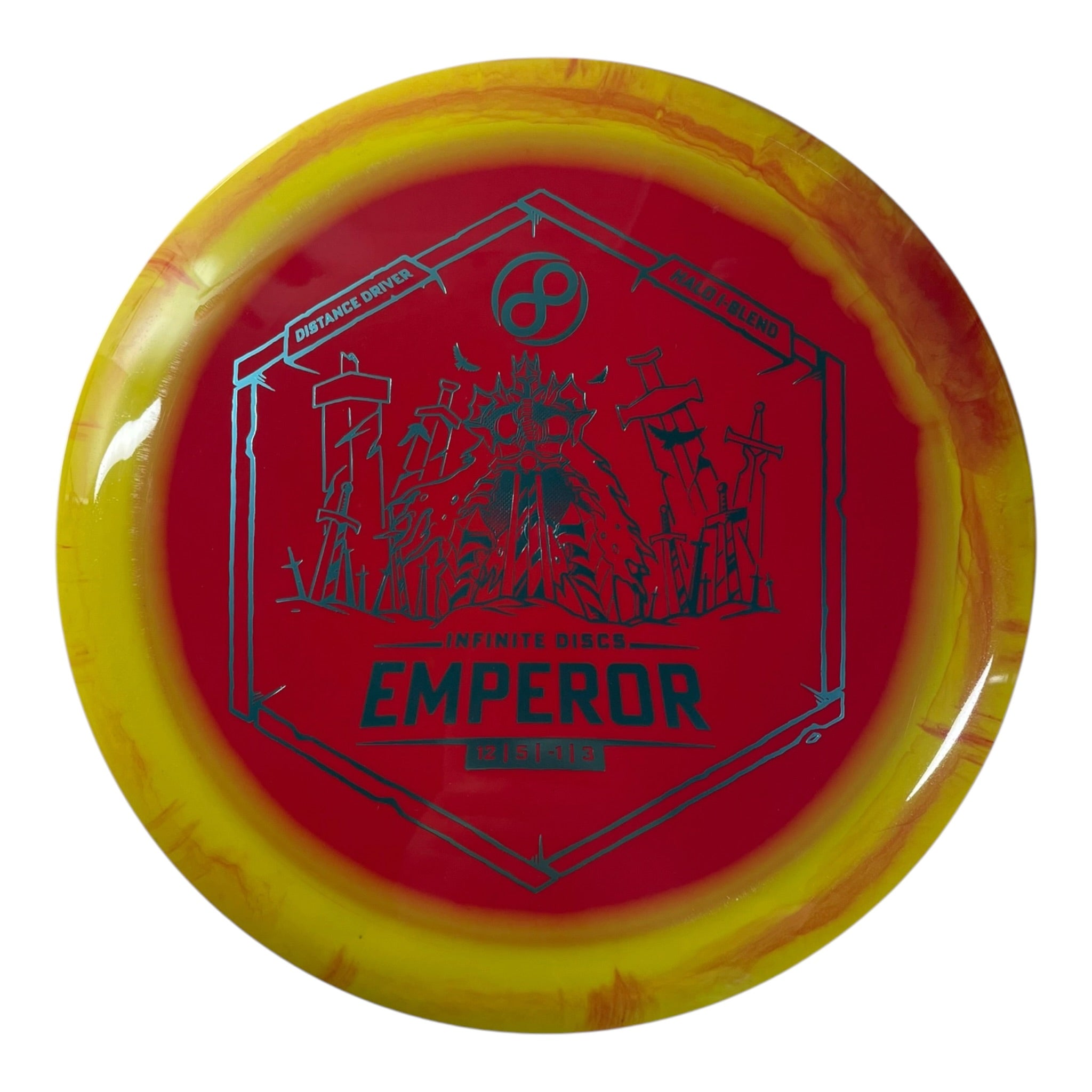 Infinite Discs Emperor | Halo I-blend | Red/Yellow/Blue 171g Disc Golf