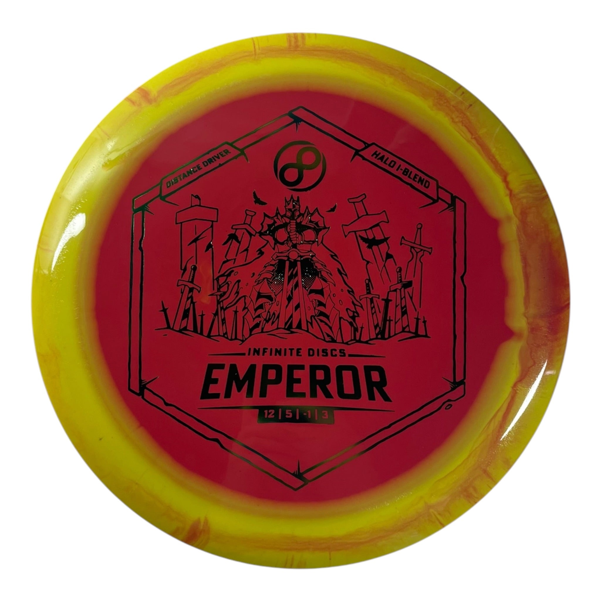 Infinite Discs Emperor | Halo I-blend | Red/Yellow/Green 172g Disc Golf