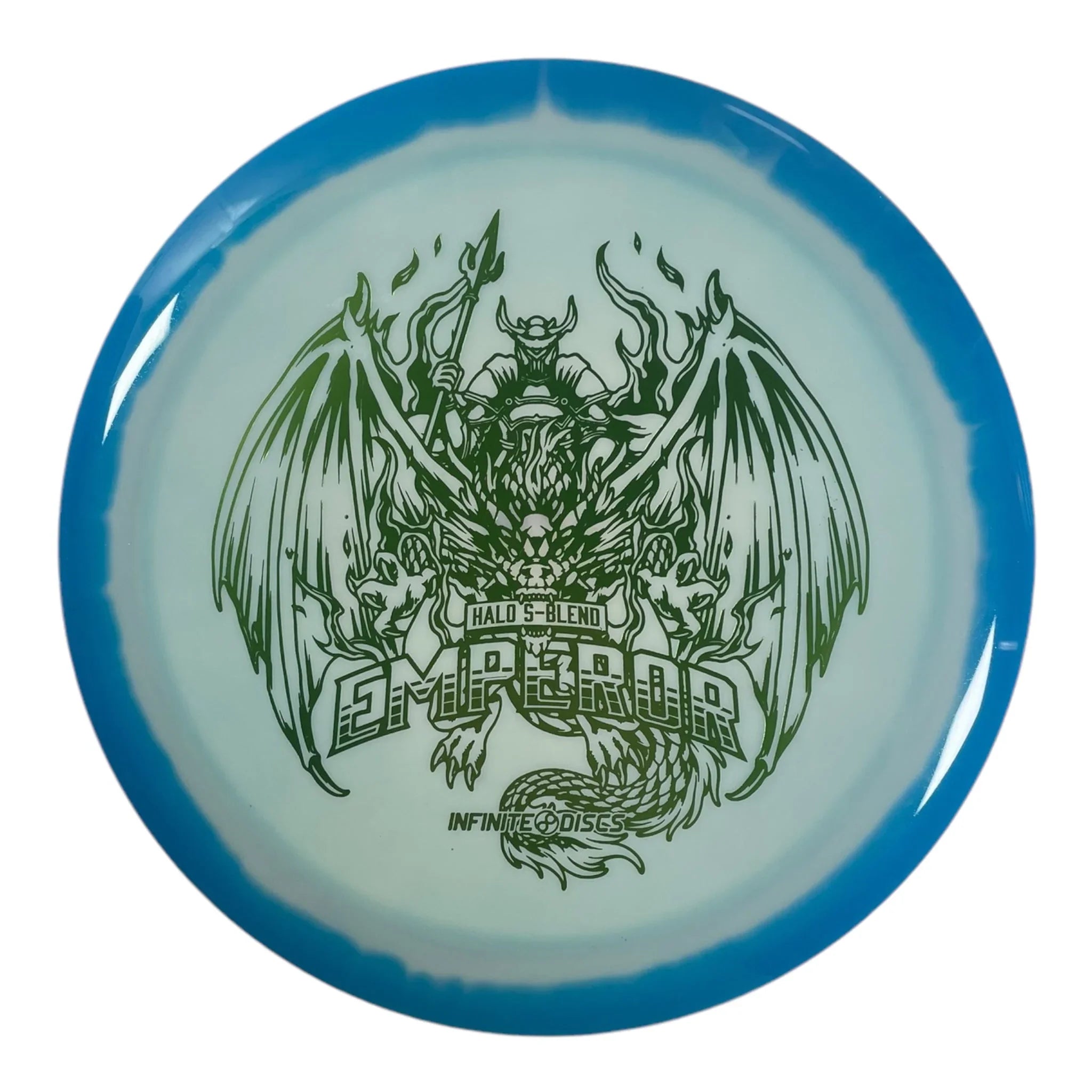 Infinite Discs Emperor | Halo S - blend | Blue/Green 167g Disc Golf