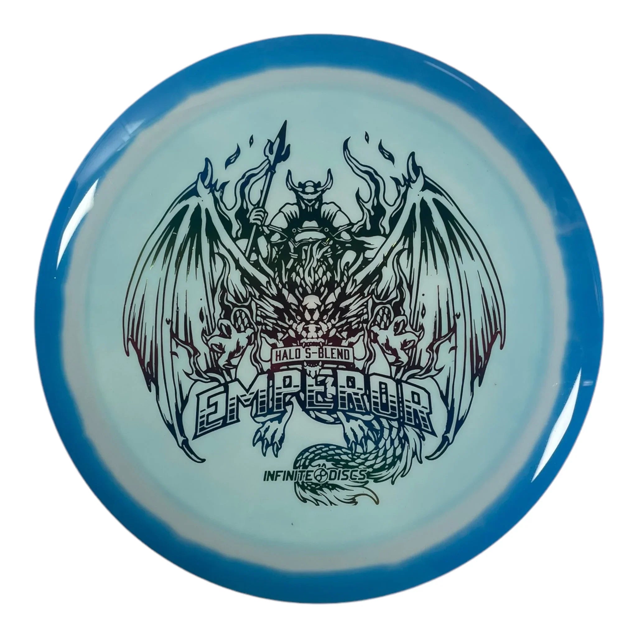 Infinite Discs Emperor | Halo S - blend | Blue/Rainbow 169g Disc Golf