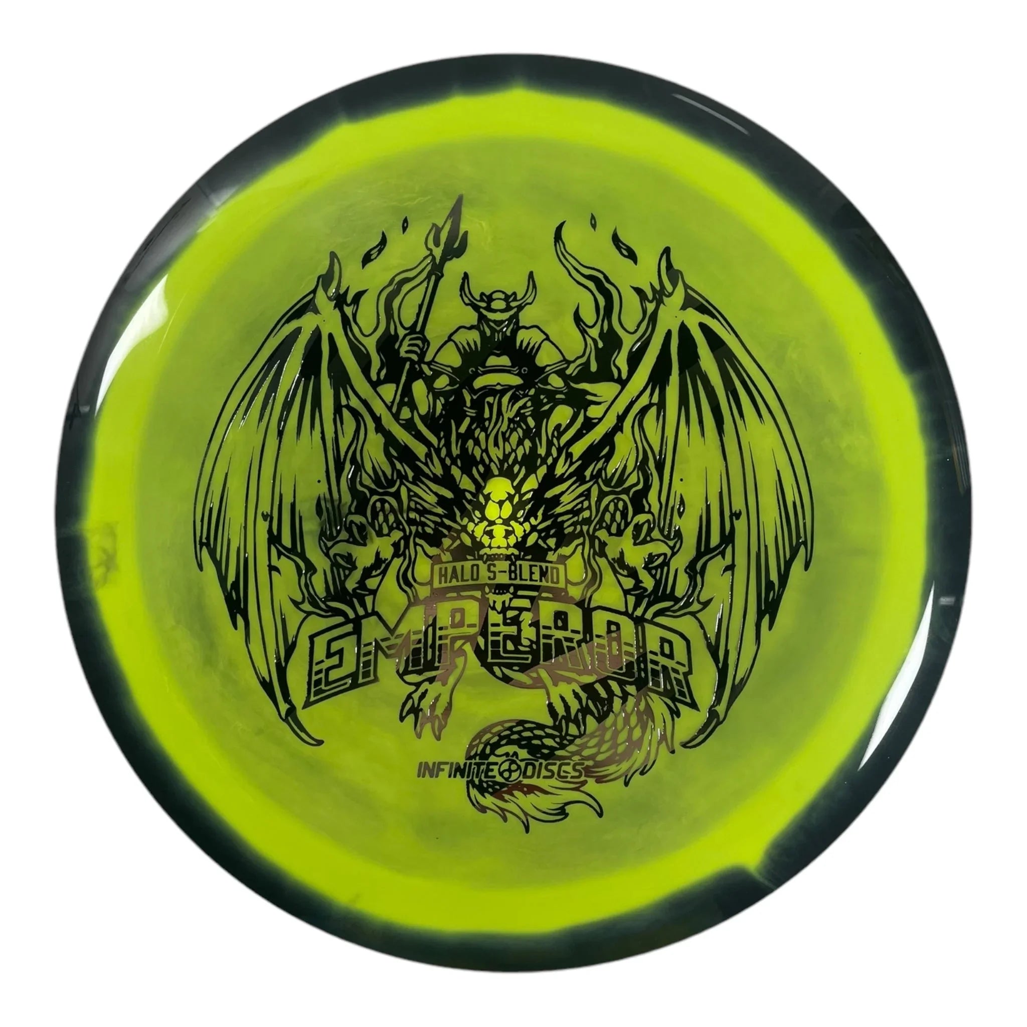 Infinite Discs Emperor | Halo S - Blend | Green/Multi 169g Disc Golf