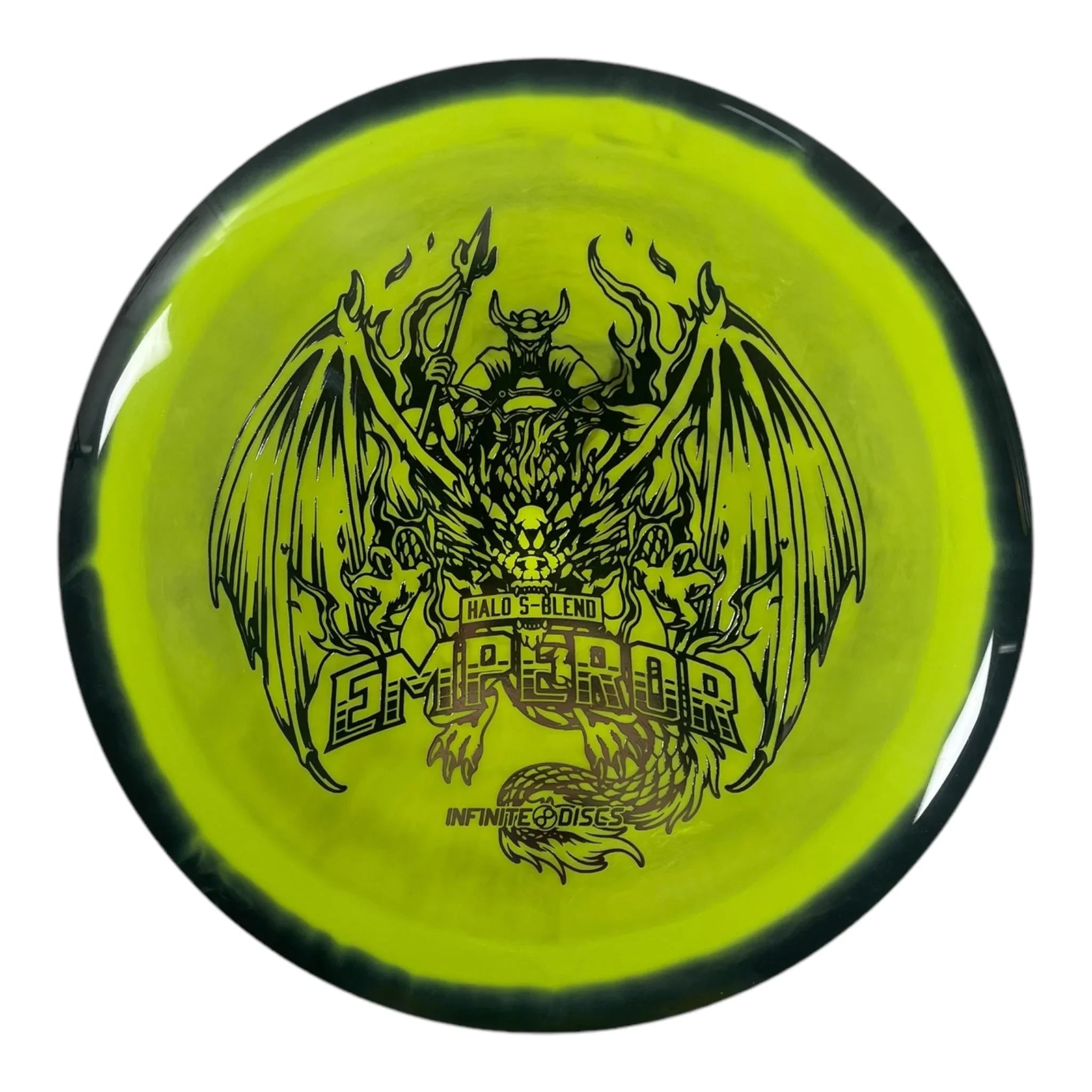 Infinite Discs Emperor | Halo S - Blend | Green/Silver 169g Disc Golf