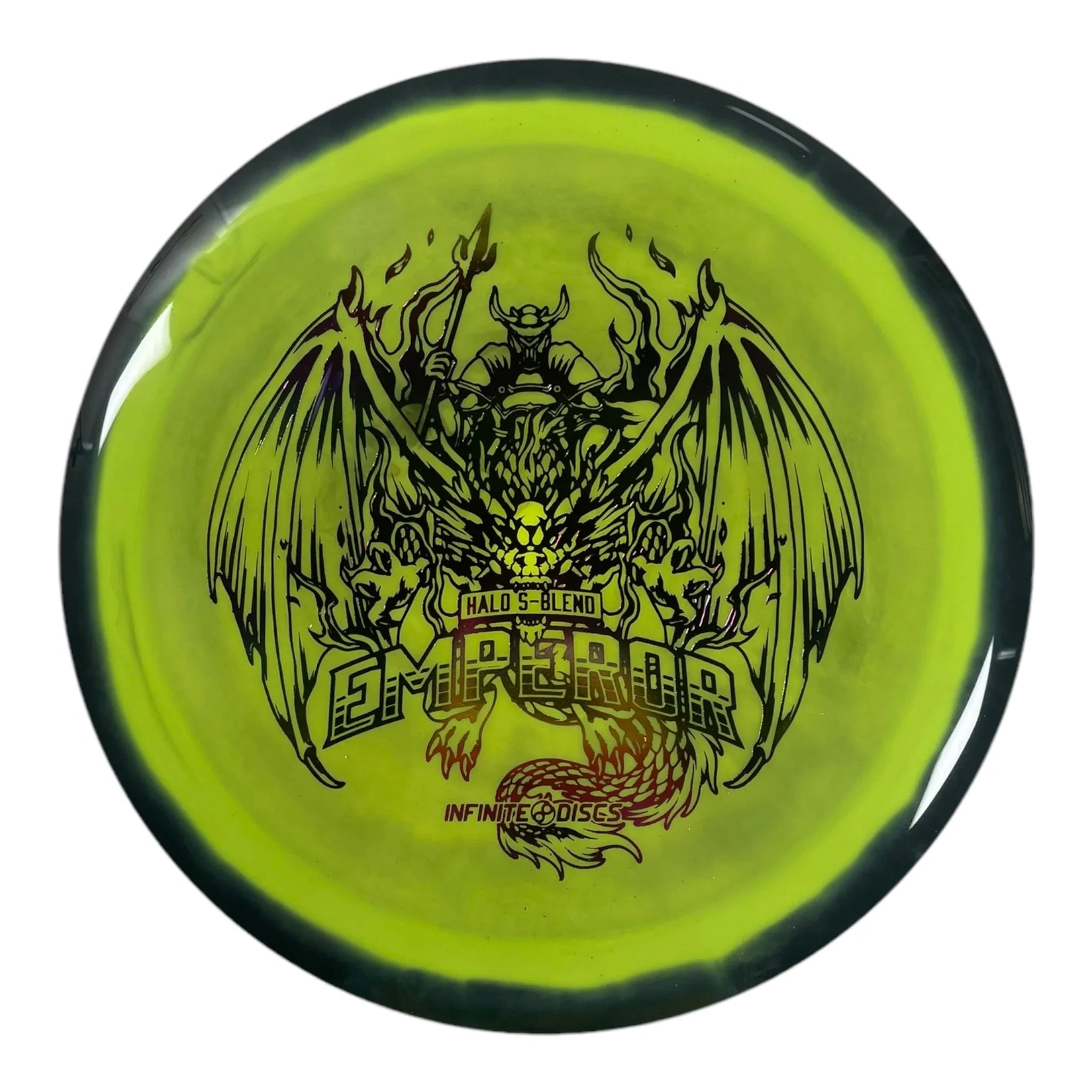 Infinite Discs Emperor | Halo S - Blend | Green/Sunset 169g Disc Golf