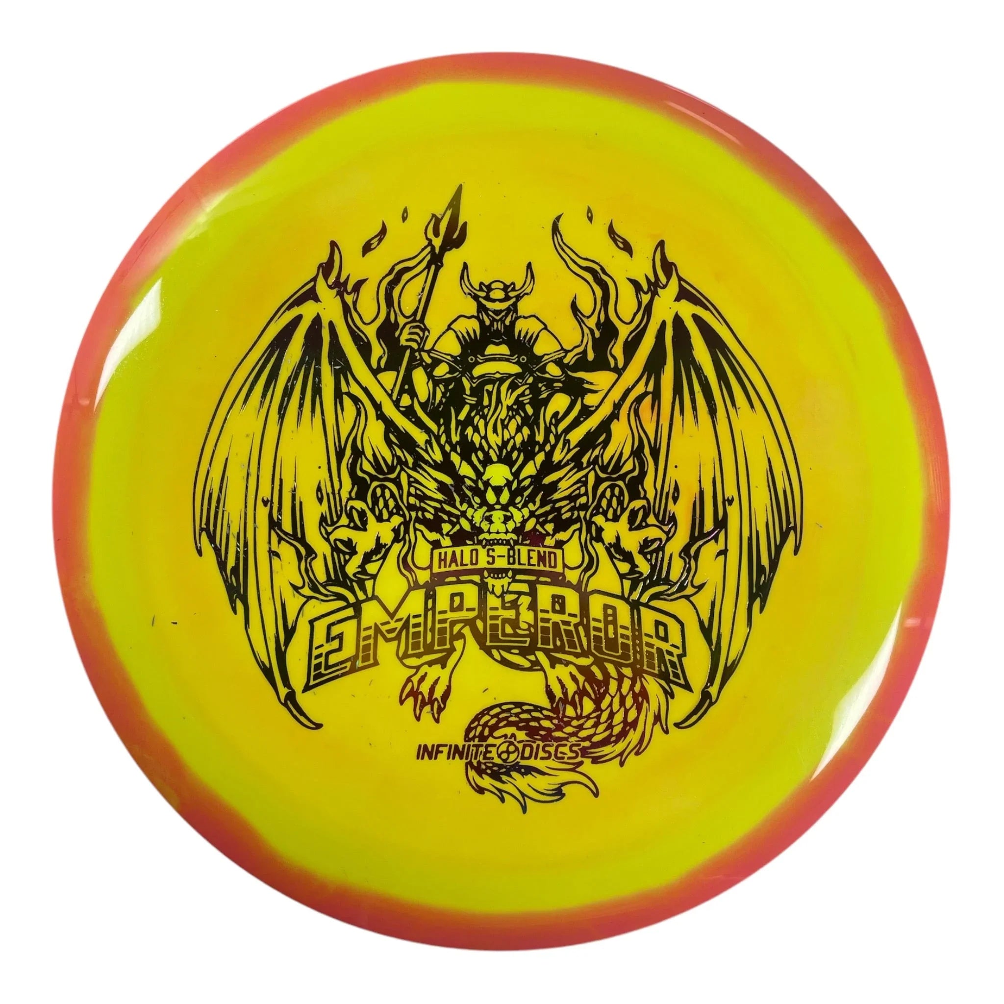 Infinite Discs Emperor | Halo S - blend | Yellow/Sunset 170 - 171g Disc Golf
