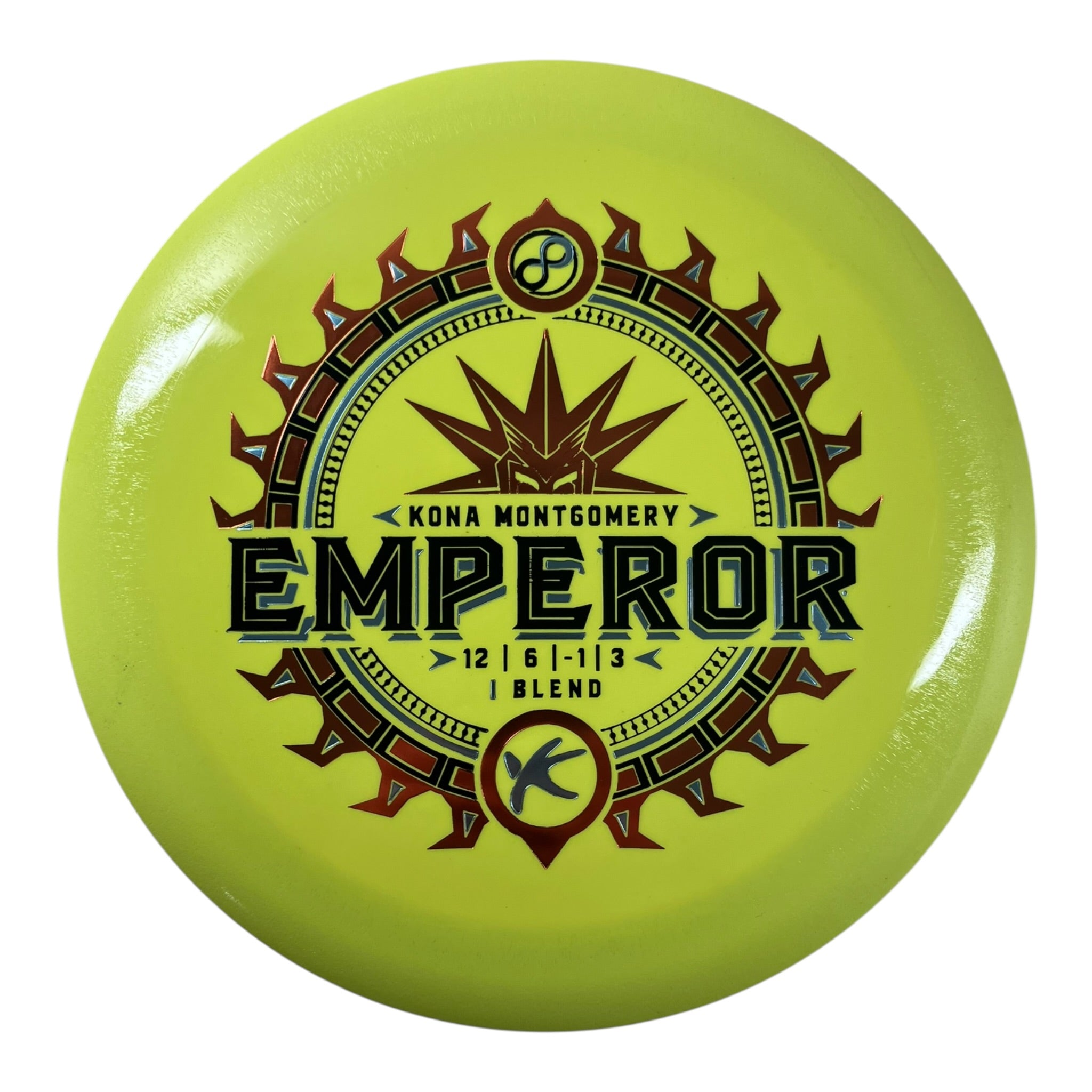 Infinite Discs Emperor | I-Blend | Yellow/Gold 163-174g (Kona Montgomery) Disc Golf