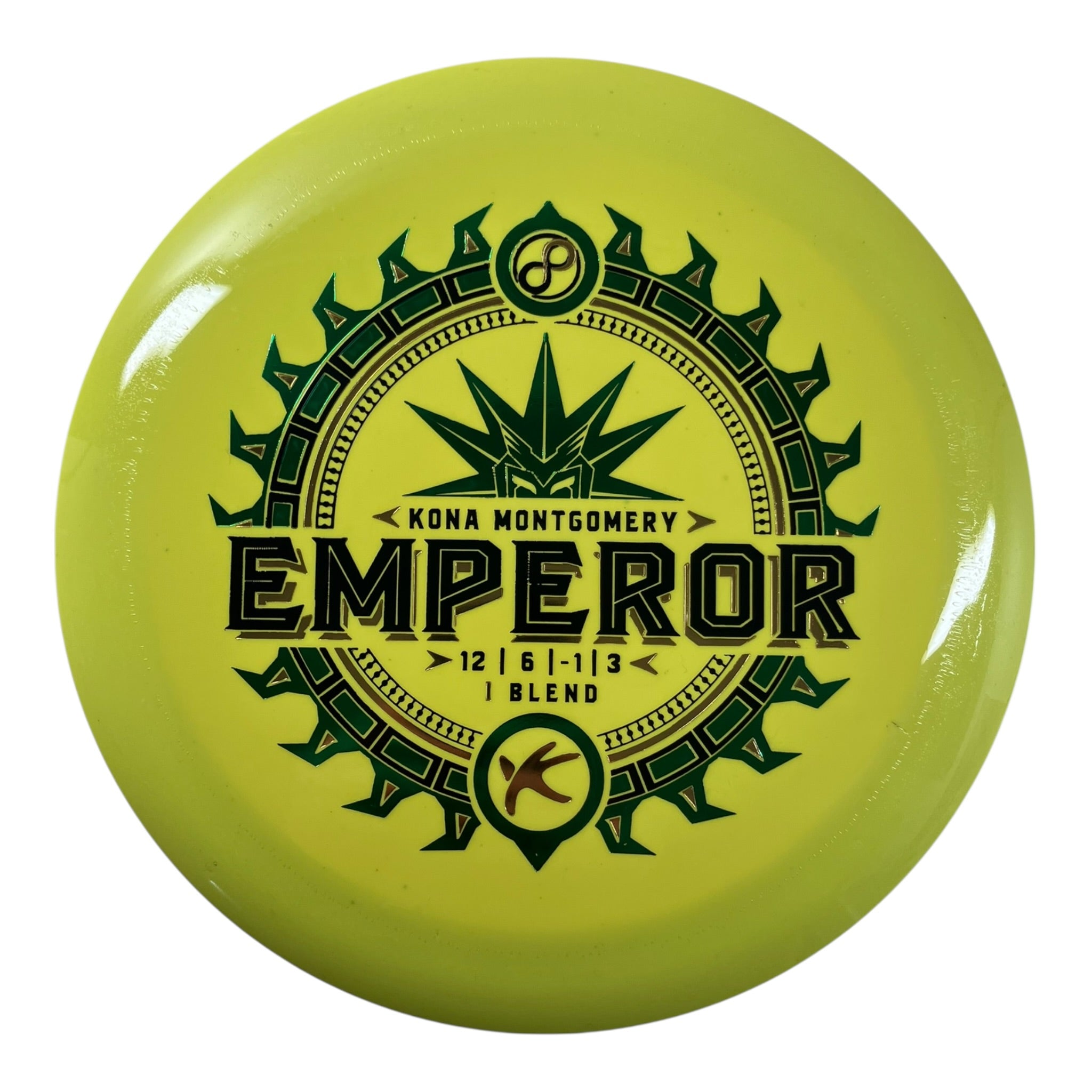 Infinite Discs Emperor | I-Blend | Yellow/Green 173g (Kona Montgomery) Disc Golf