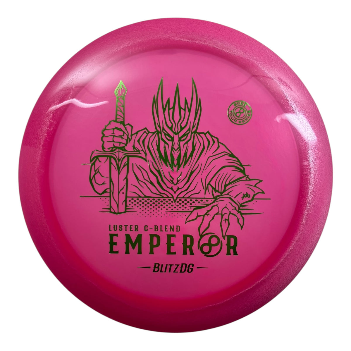 Infinite Discs Emperor | Luster C-Blend | Pink/Green 164g (BlitzDG) Disc Golf