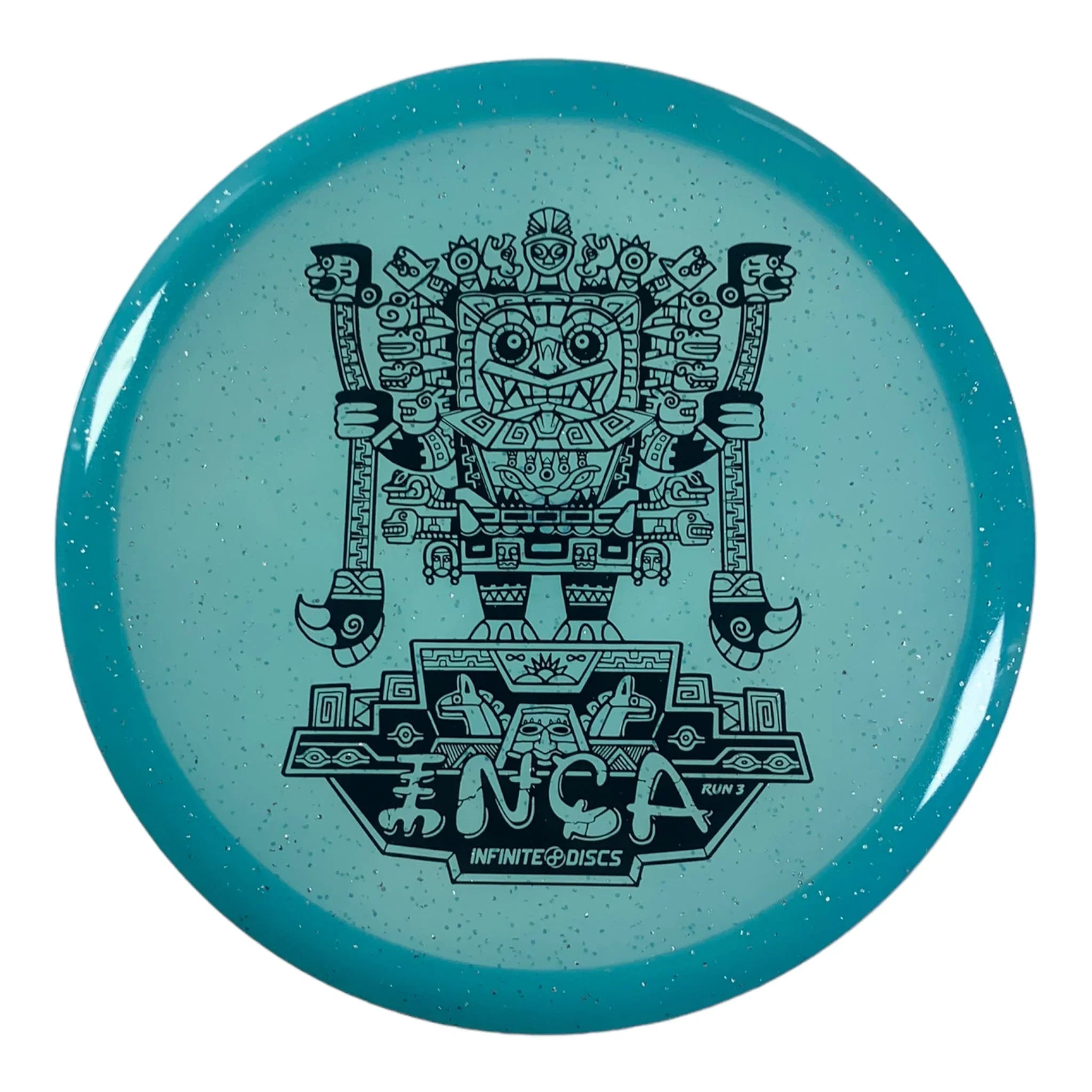 Infinite Discs Inca | Metal Flake Glow C - Blend | Blue/Black 180g Disc Golf