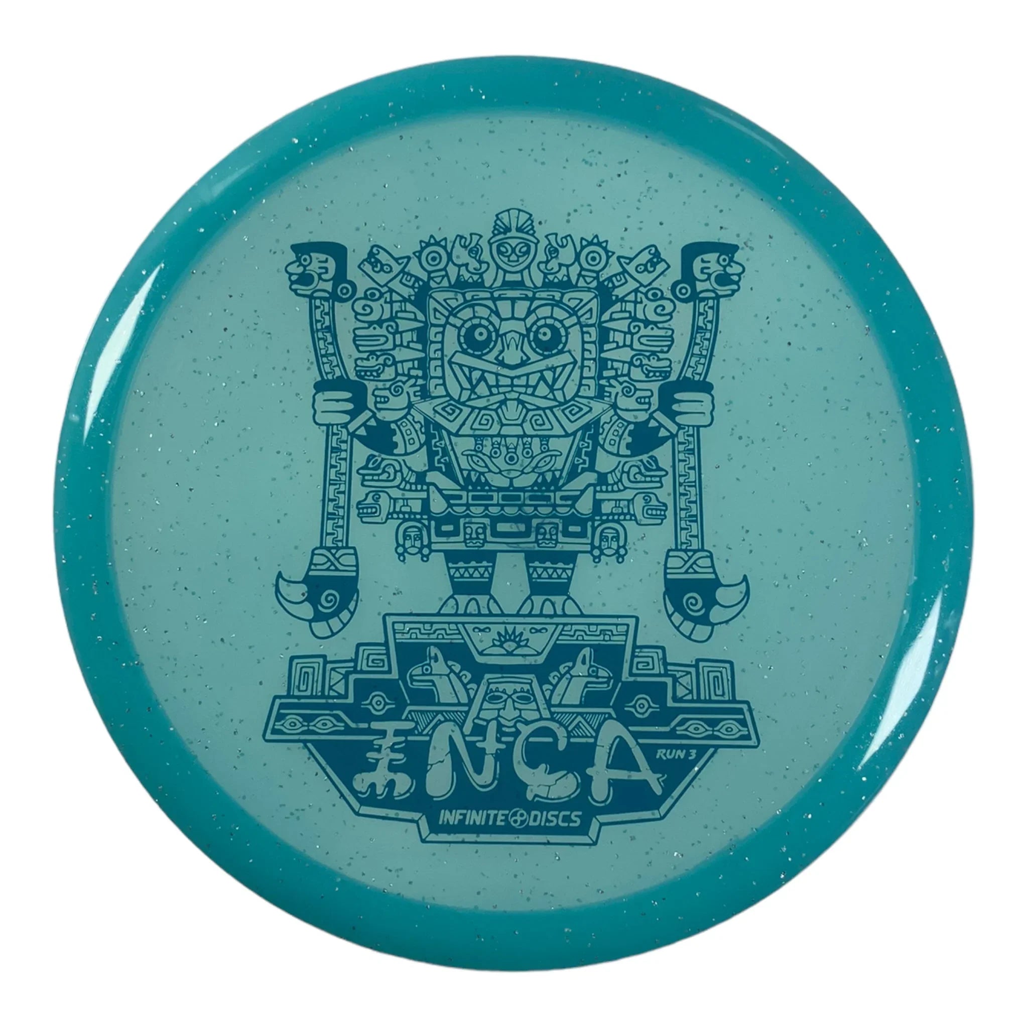 Infinite Discs Inca | Metal Flake Glow C - Blend | Blue/Blue 180g Disc Golf