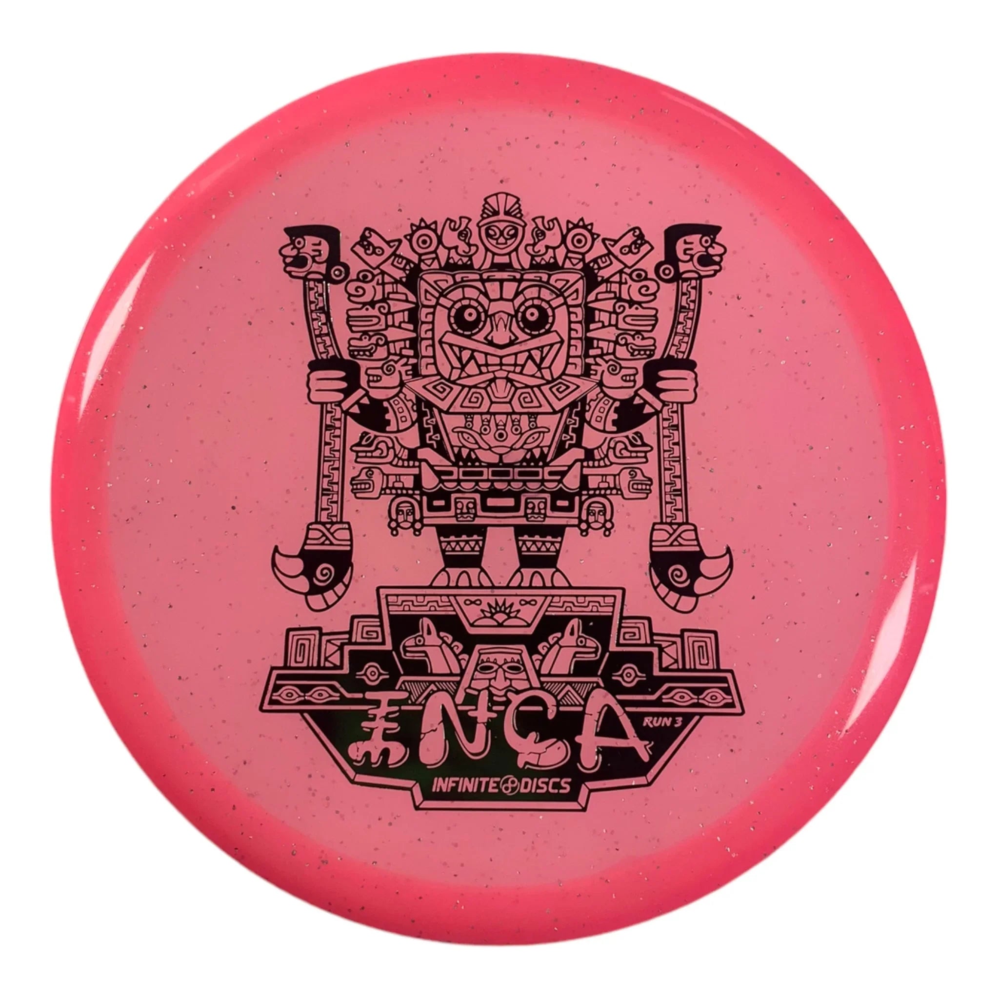 Infinite Discs Inca | Metal Flake Glow C - Blend | Pink/Green 180g Disc Golf