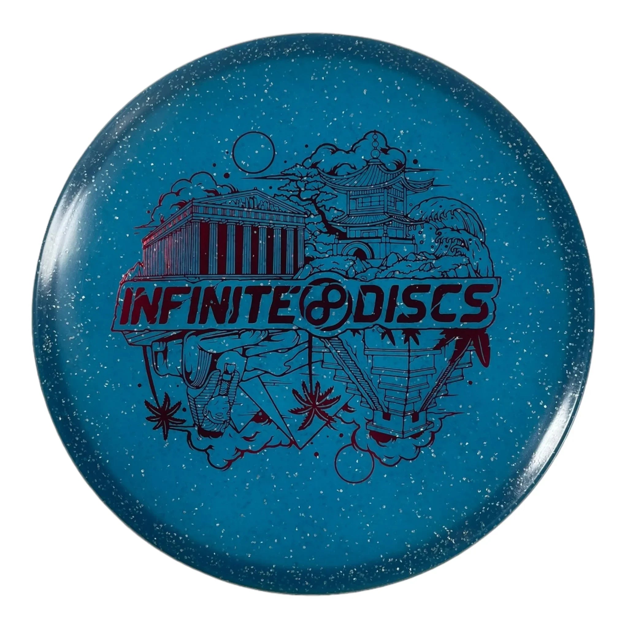Infinite Discs Kon Tiki | Metal Flake C - Blend | Blue/Red 160 - 161g Disc Golf