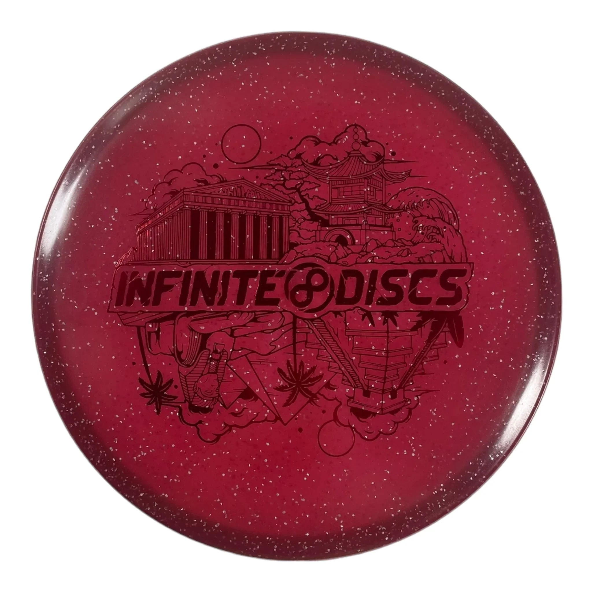 Infinite Discs Kon Tiki | Metal Flake C - Blend | Red/Red 161 - 164g Disc Golf