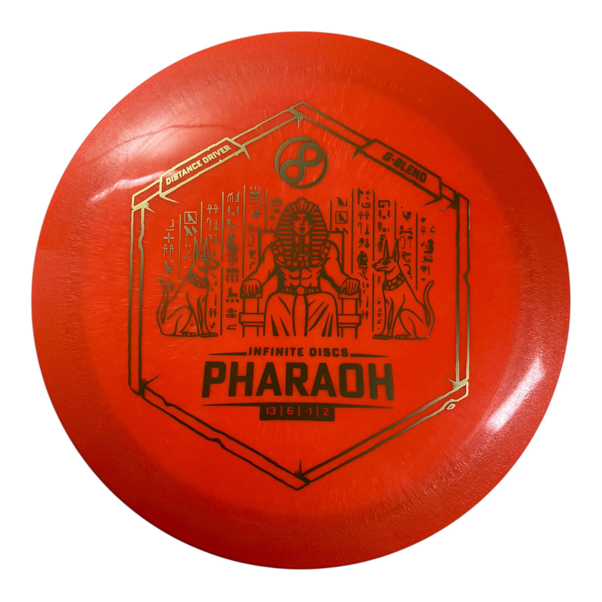 Infinite Discs Pharaoh | G-Blend | Orange/Gold 171g Disc Golf