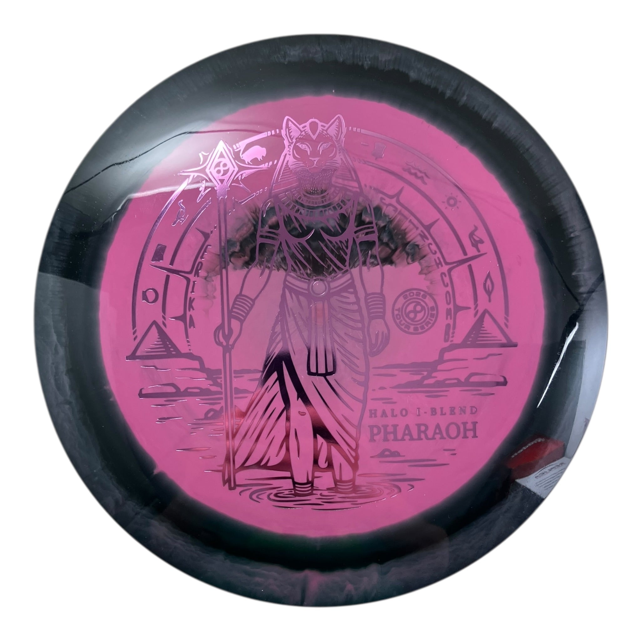 Infinite Discs Pharaoh | Halo I-Blend | Black/Pink 173g Disc Golf