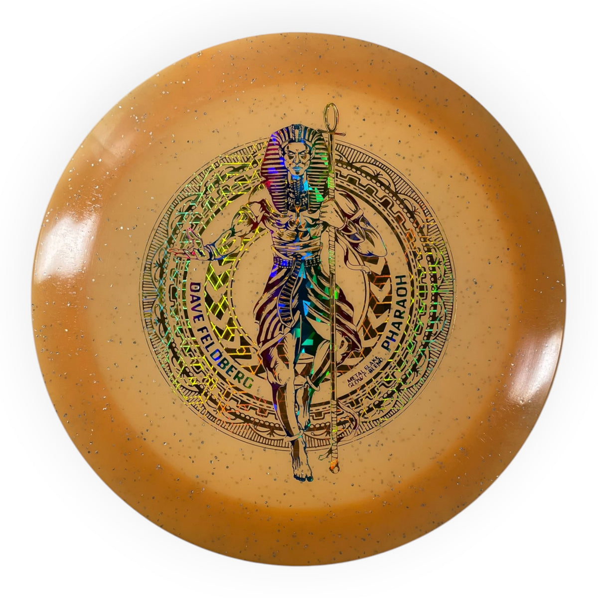 Infinite Discs Pharaoh | Metal Flake Glow C-Blend | Orange/Gold Holo 172g (Dave Feldberg) Disc Golf