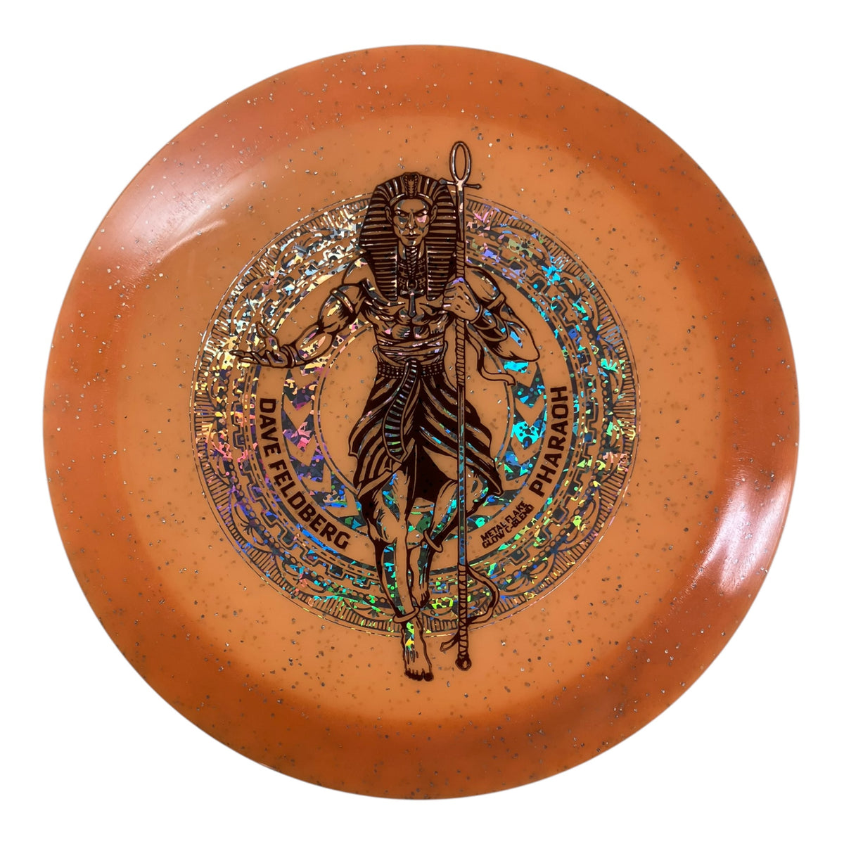 Infinite Discs Pharaoh | Metal Flake Glow C-Blend | Orange/Holo 173g (Dave Feldberg) Disc Golf
