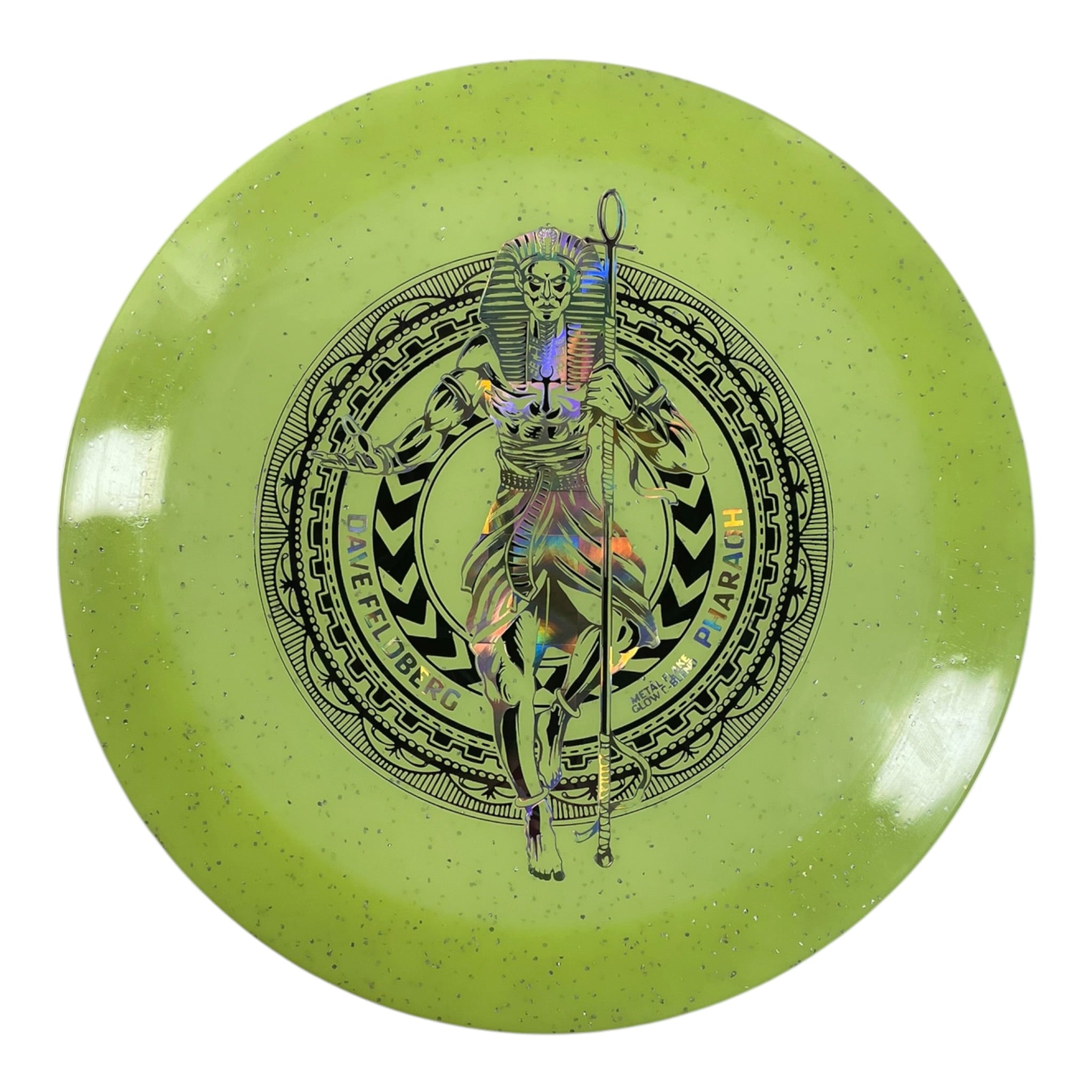 Infinite Discs Pharaoh | Metal Flake Glow C-Blend | Yellow/Holo 172g (Dave Feldberg) Disc Golf
