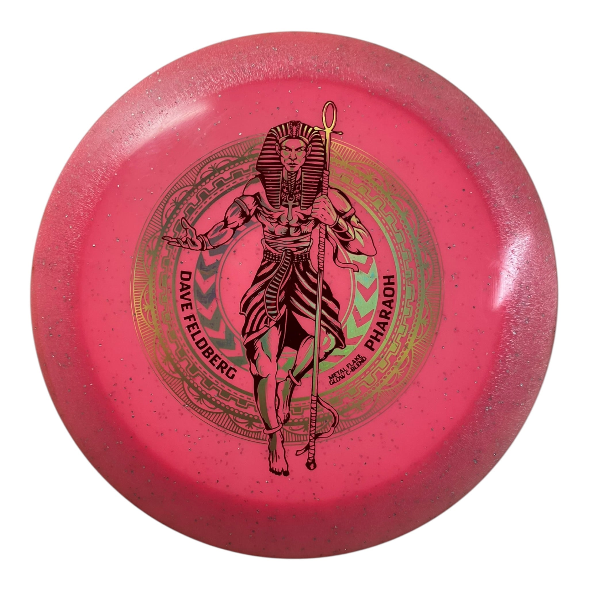 Infinite Discs Pharaoh - Used Like New | Metal Flake Glow C-Blend | Pink/Gold 169g (Dave Feldberg) Disc Golf