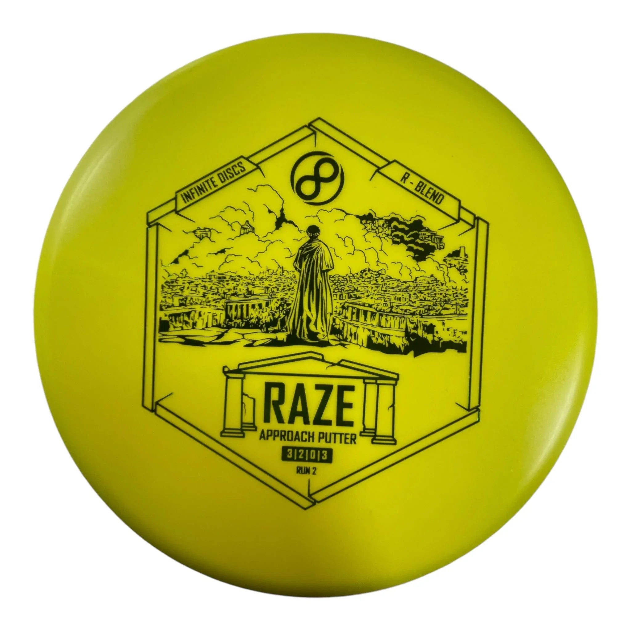 Infinite Discs Raze | R - Blend | Yellow/Green 175g Disc Golf