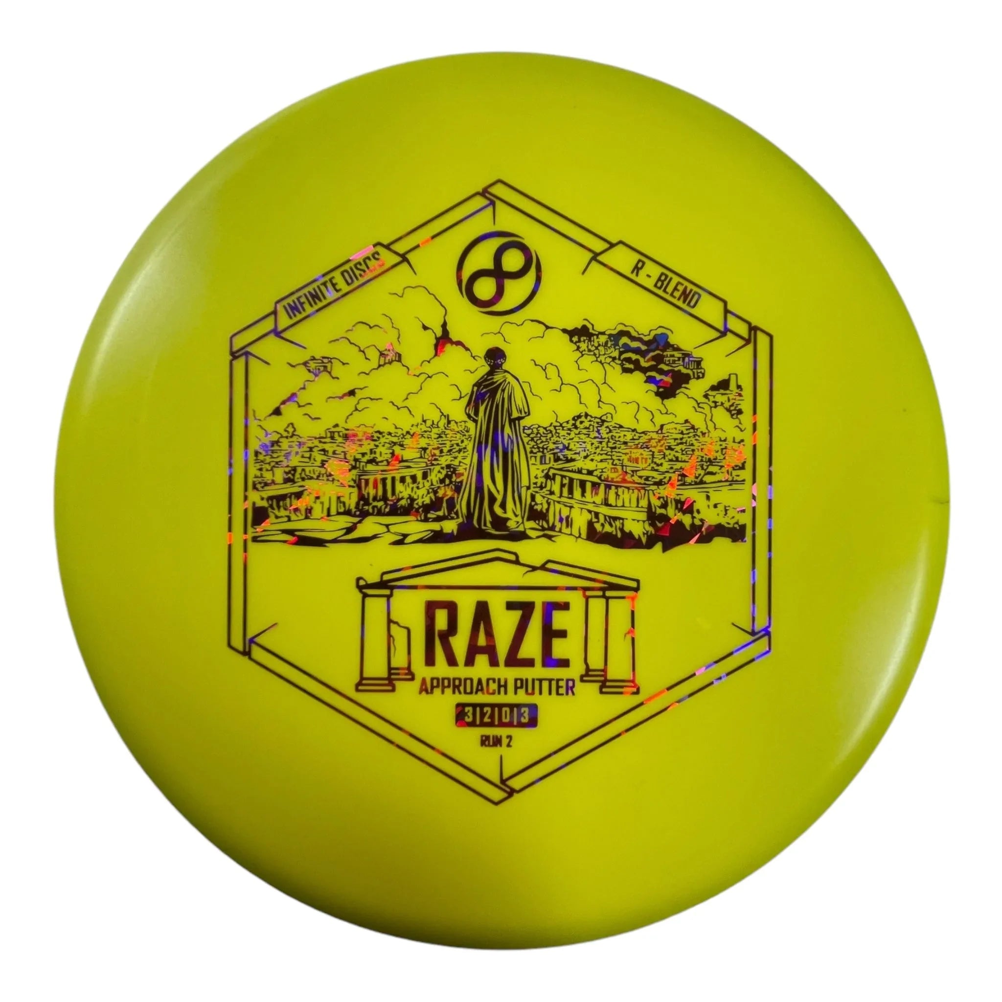 Infinite Discs Raze | R - Blend | Yellow/Purple 171g Disc Golf