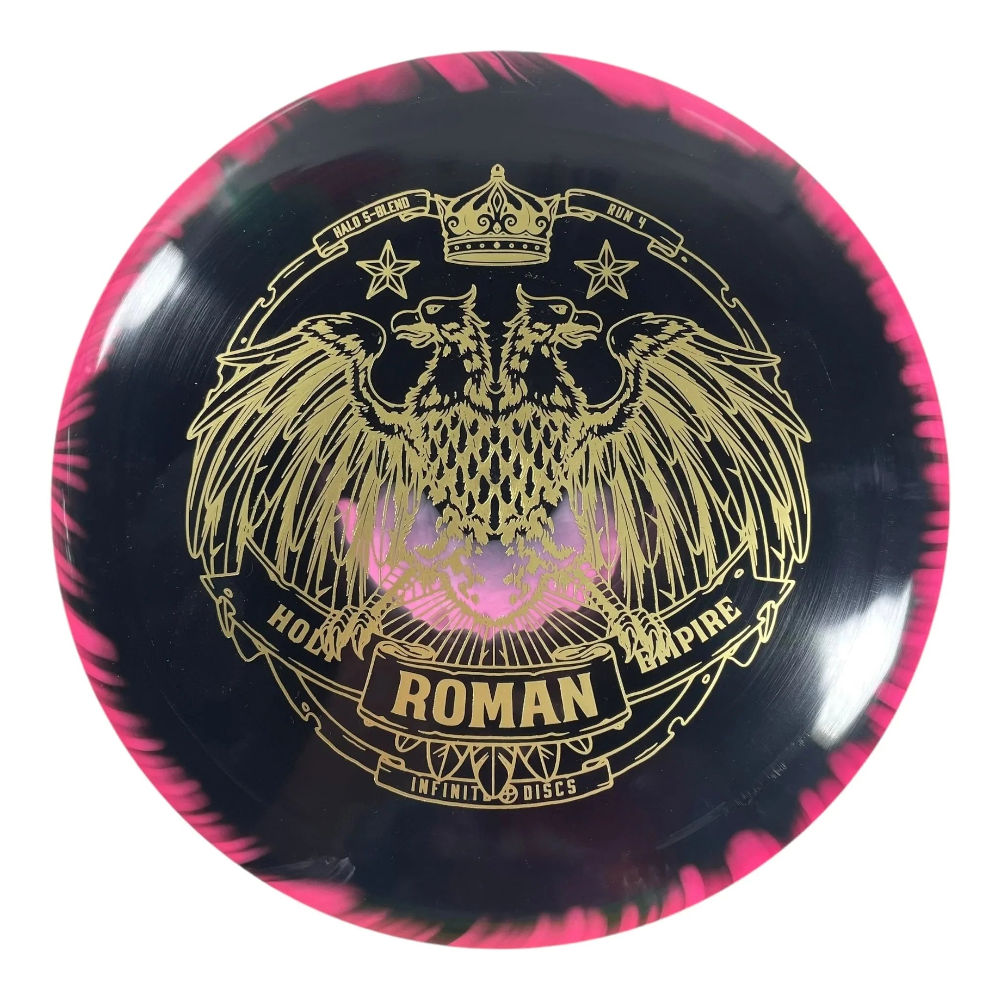 Infinite Discs Roman | Halo S - Blend | Black/Gold 168g Disc Golf