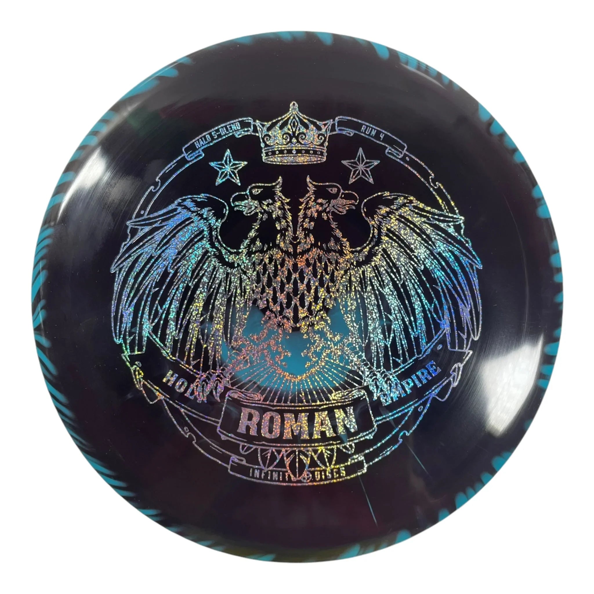 Infinite Discs Roman | Halo S - Blend | Black/Holo 168g Disc Golf