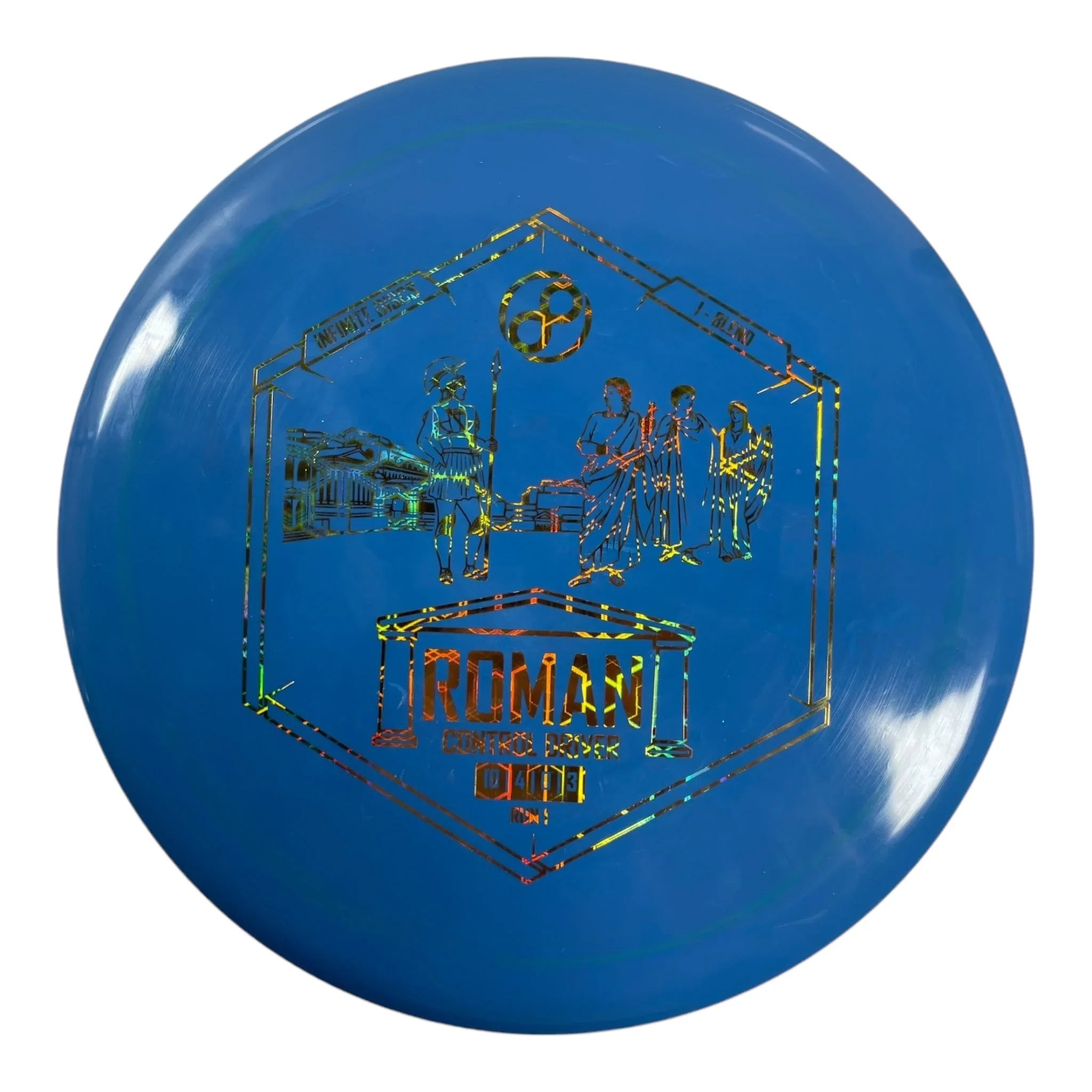 Infinite Discs Roman | I - Blend | Blue/Gold Holo 169g Disc Golf