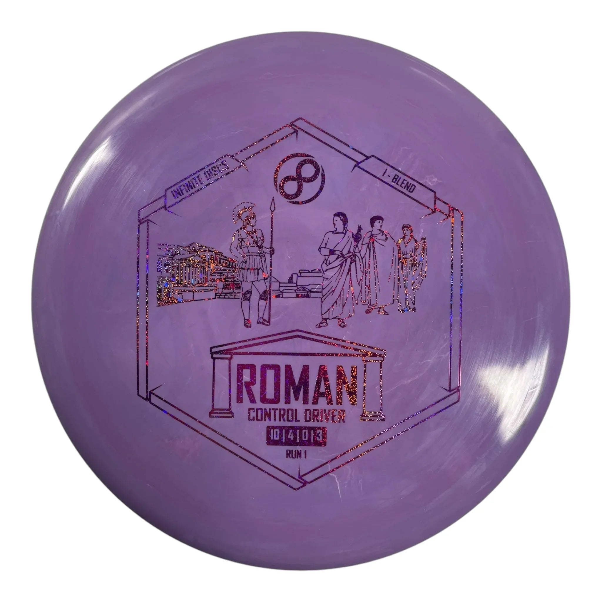 Infinite Discs Roman | I - Blend | Purple/Purple 167g Disc Golf