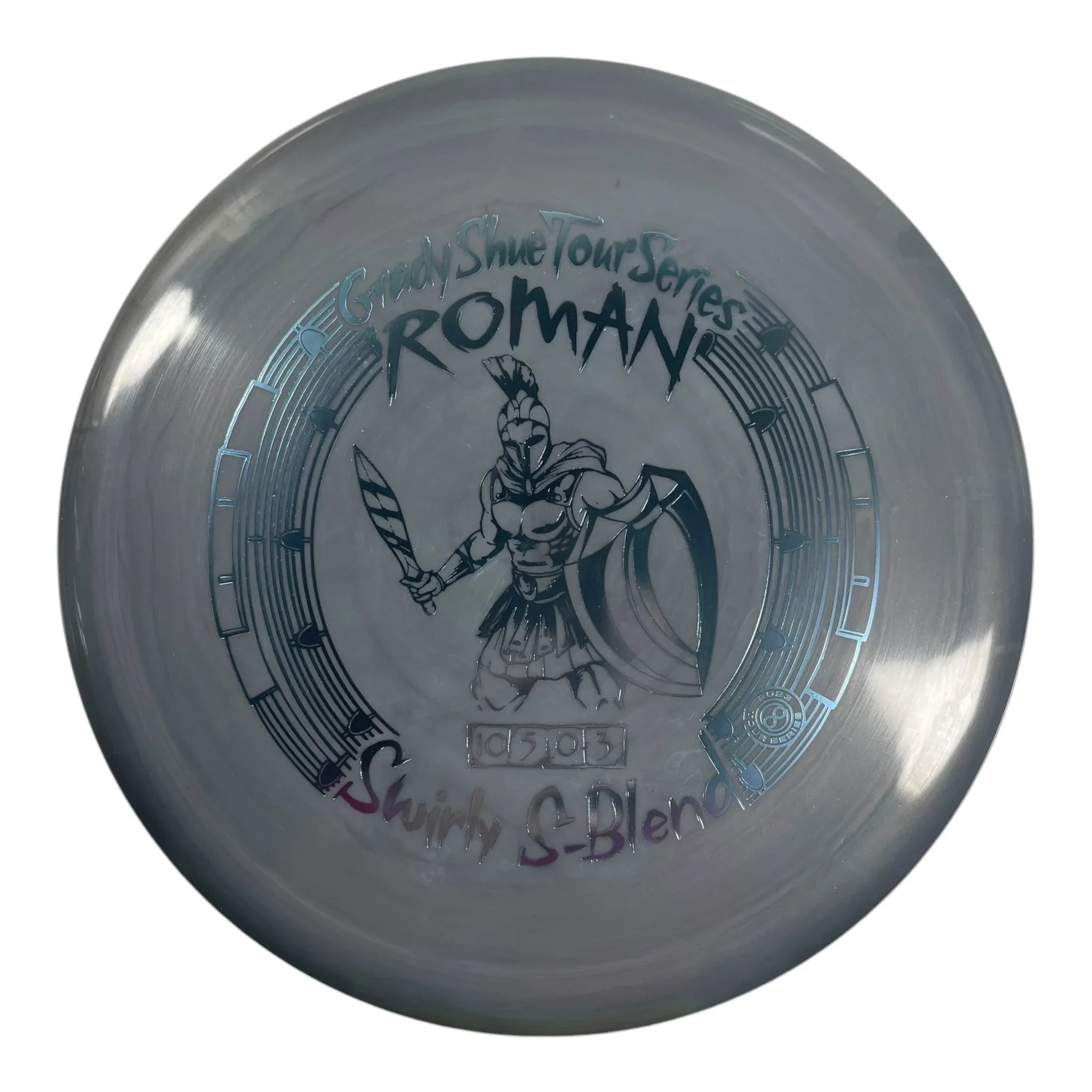 Infinite Discs Roman | Swirly S - Blend | Grey/Blue 171g (Grady Shue) Disc Golf