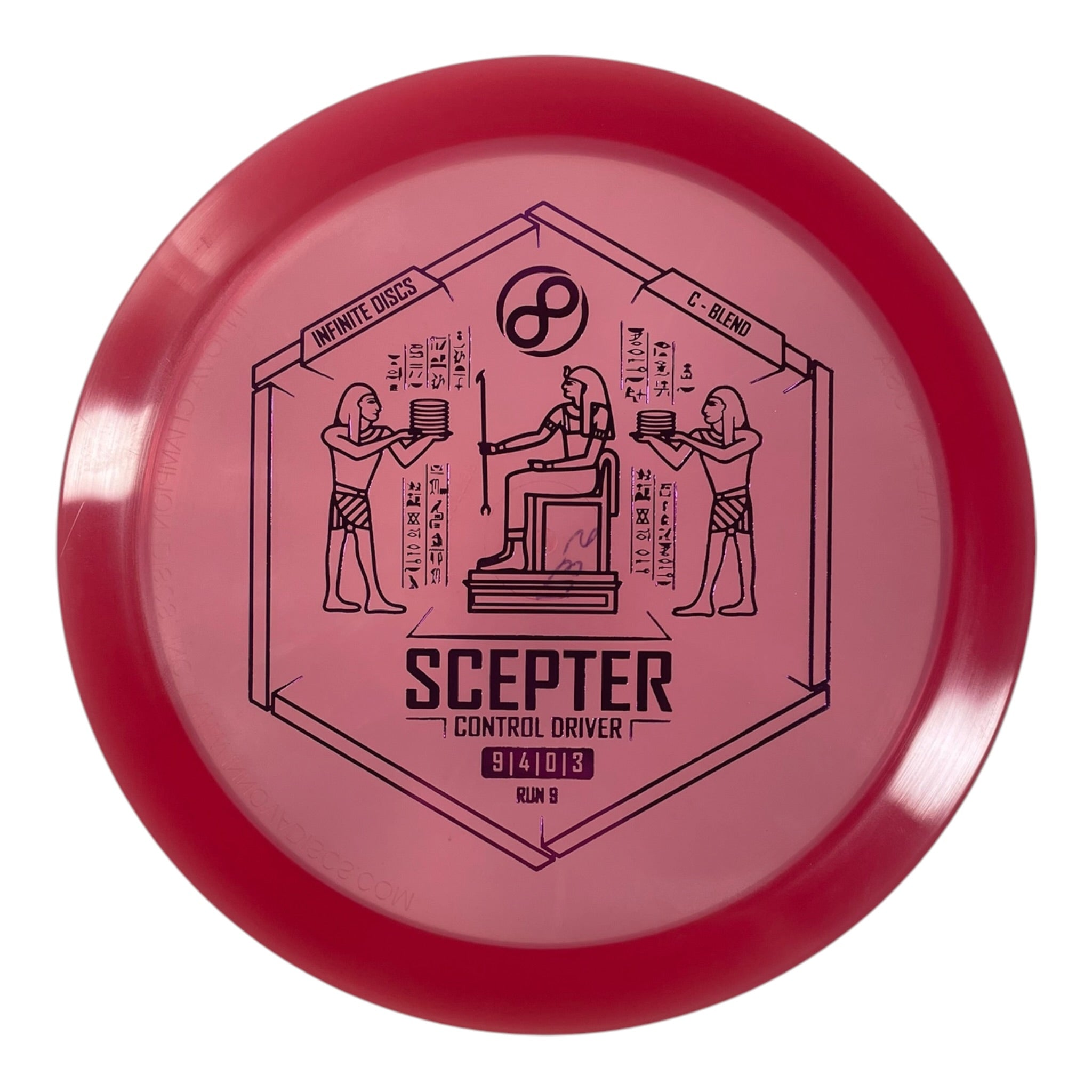 Infinite Discs Scepter | C-Blend | Red/Purple 173g Disc Golf