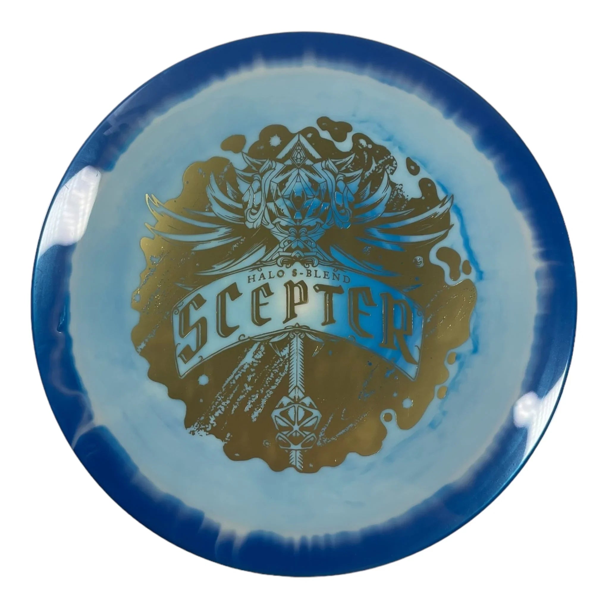 Infinite Discs Scepter | Halo S - Blend | Blue/Gold 175g Disc Golf