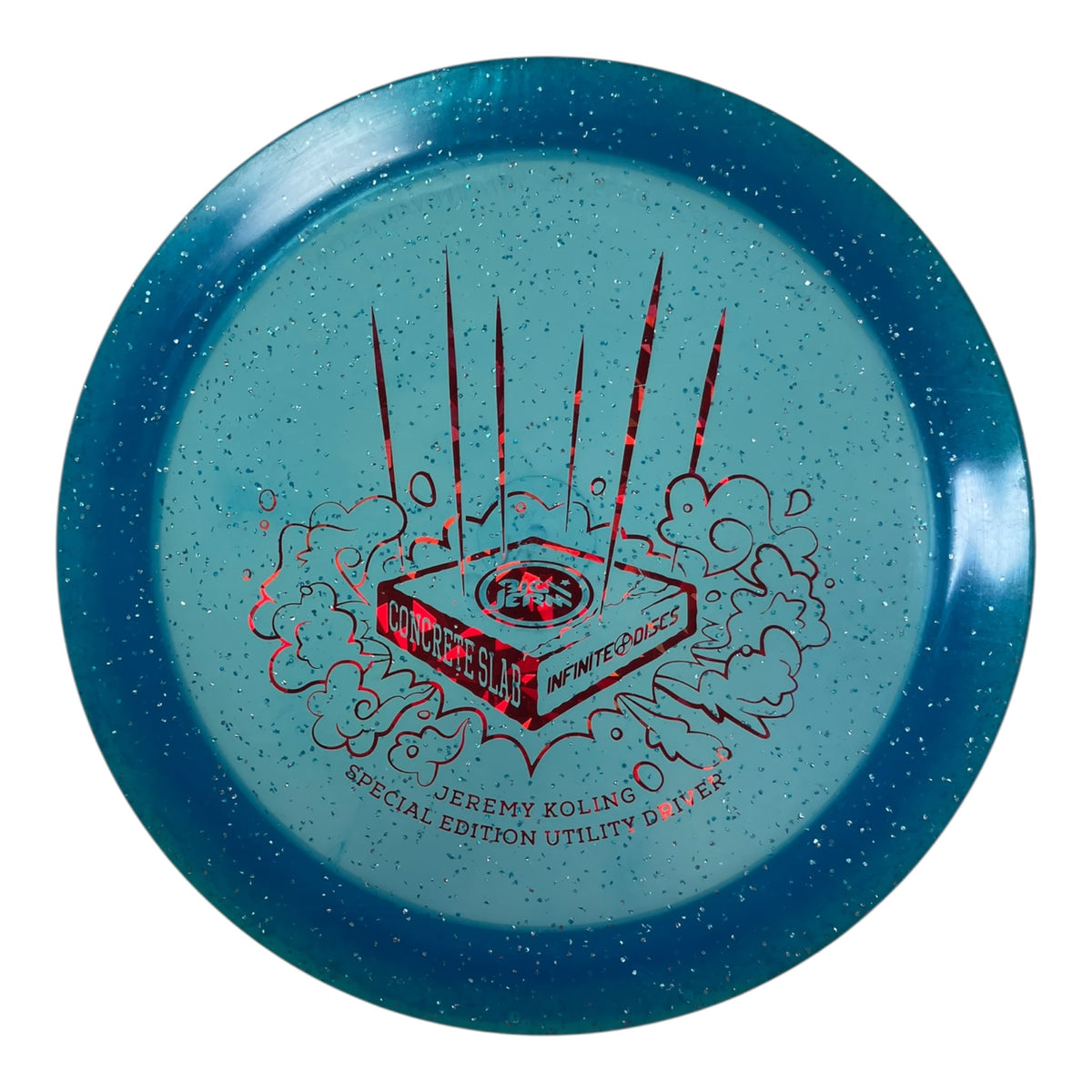Infinite Discs Slab - Used Good | Concrete | Blue/Red 173g (Jeremy Koling) Disc Golf