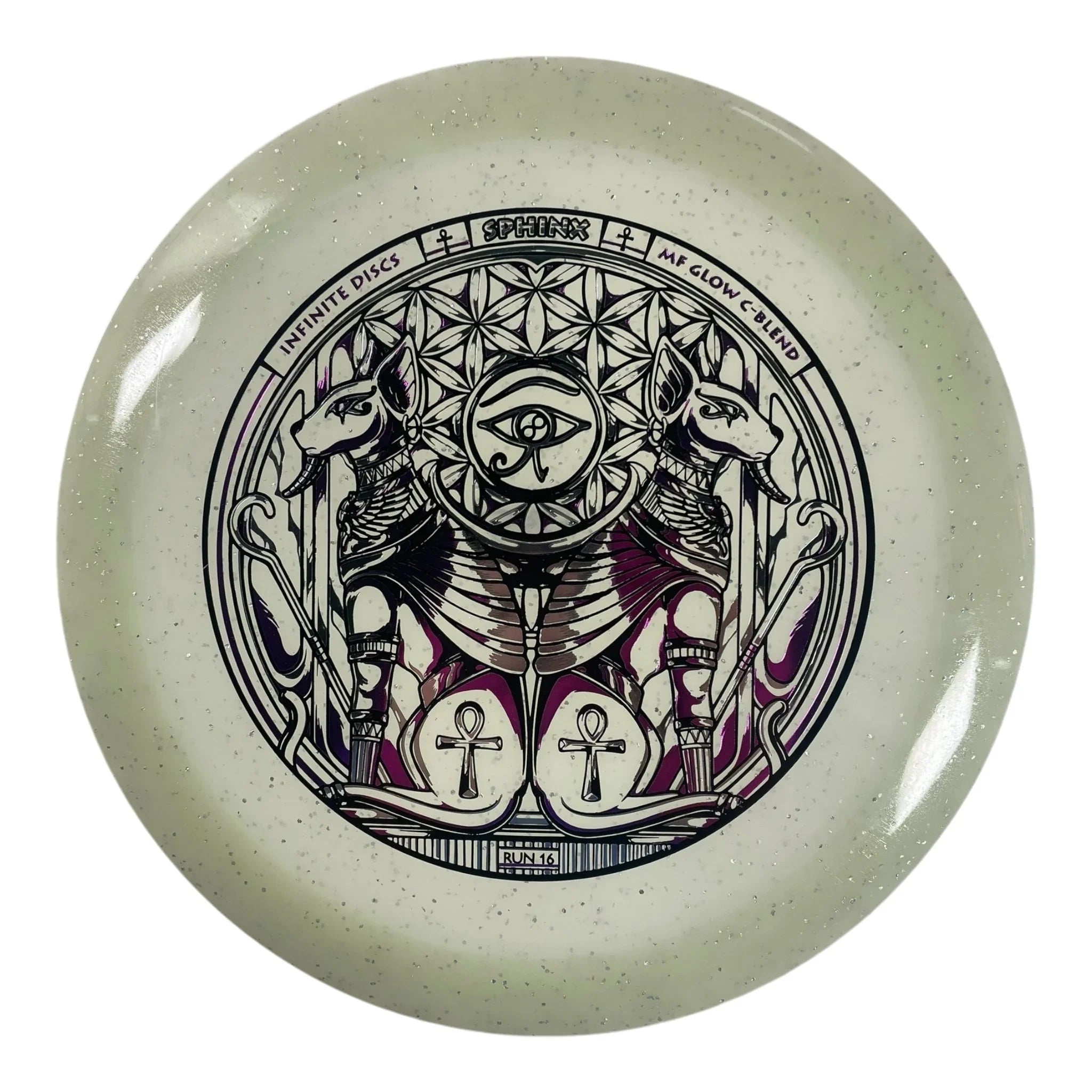 Infinite Discs Sphinx | Metal Flake Glow C - Blend | Purple/Holo 175g Disc Golf