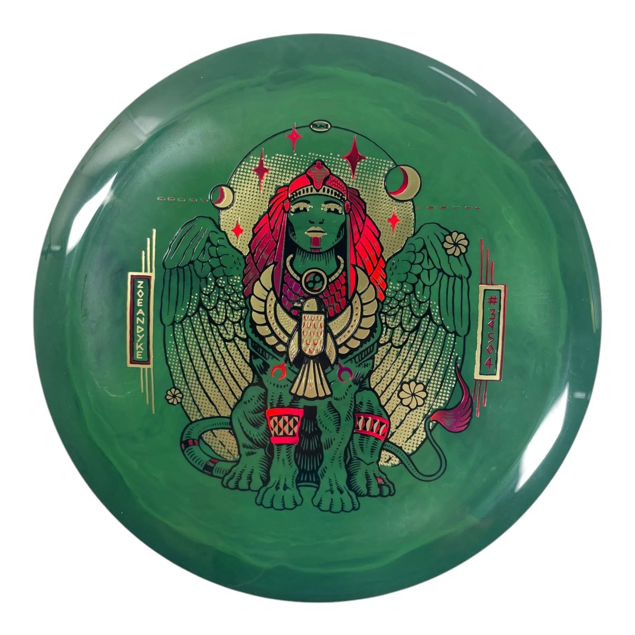 Infinite Discs Sphinx | Swirly S - Blend | Green/Gold 170 - 171g Disc Golf