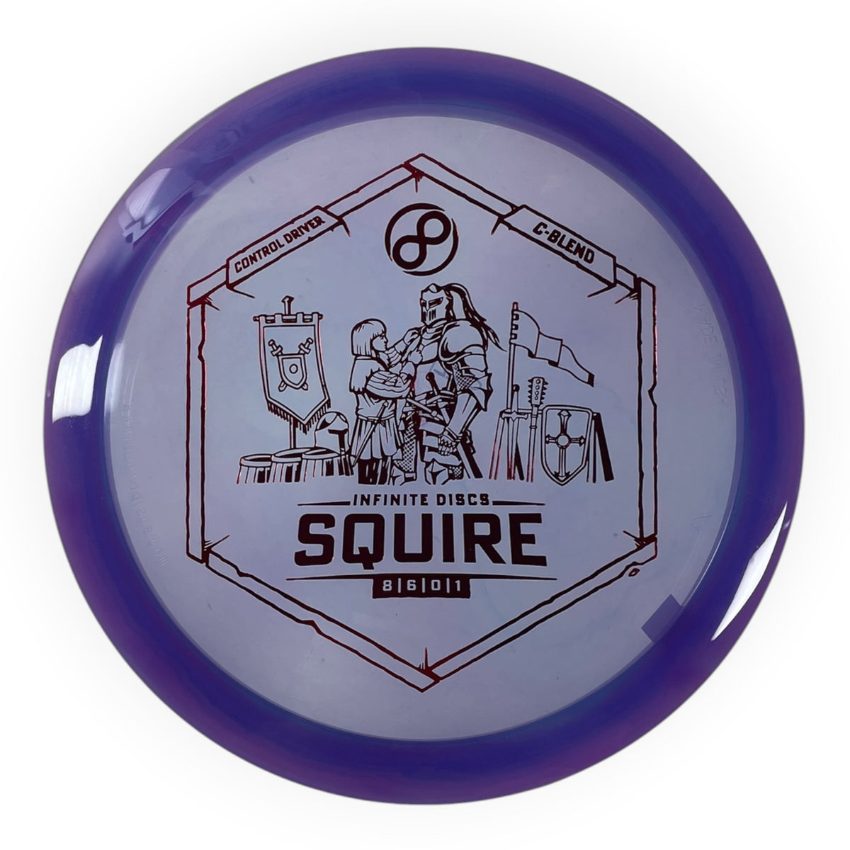 Infinite Discs Squire | C-Blend | Purple/Red 175g Disc Golf