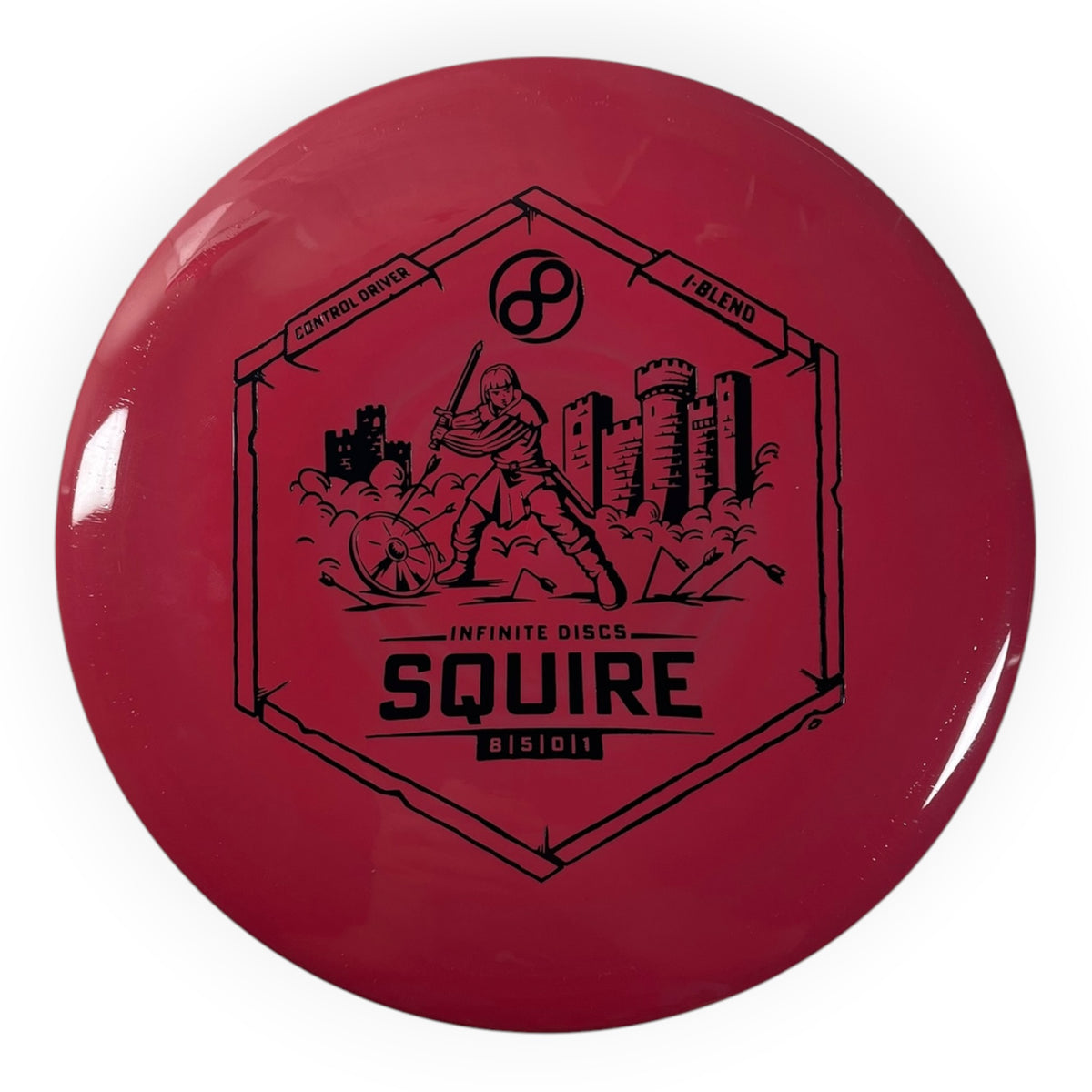 Infinite Discs Squire | I-Blend | Red/Black 175g Disc Golf