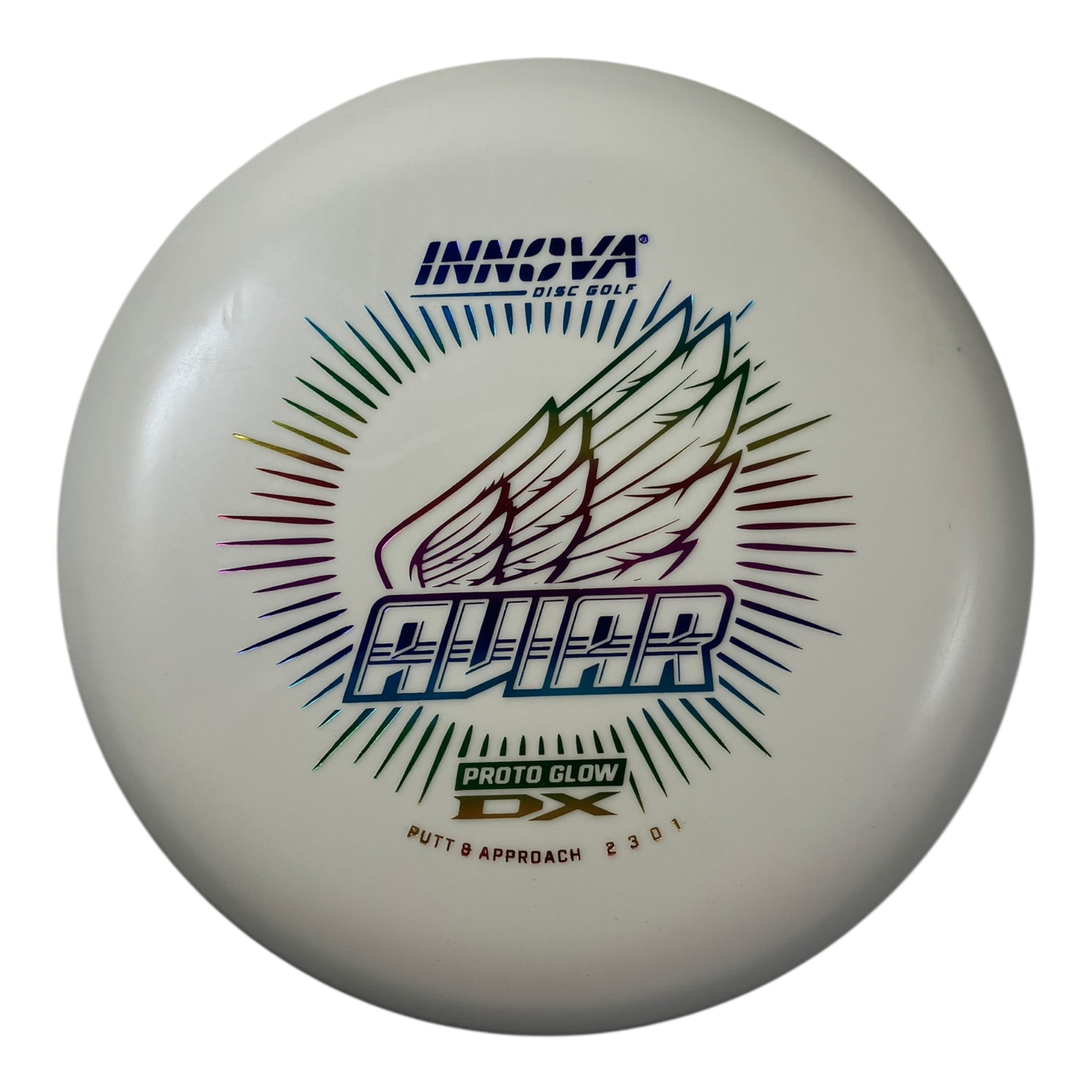 Innova Champion Discs Aviar | Proto Glow DX | Glow/Rainbow 171g Disc Golf