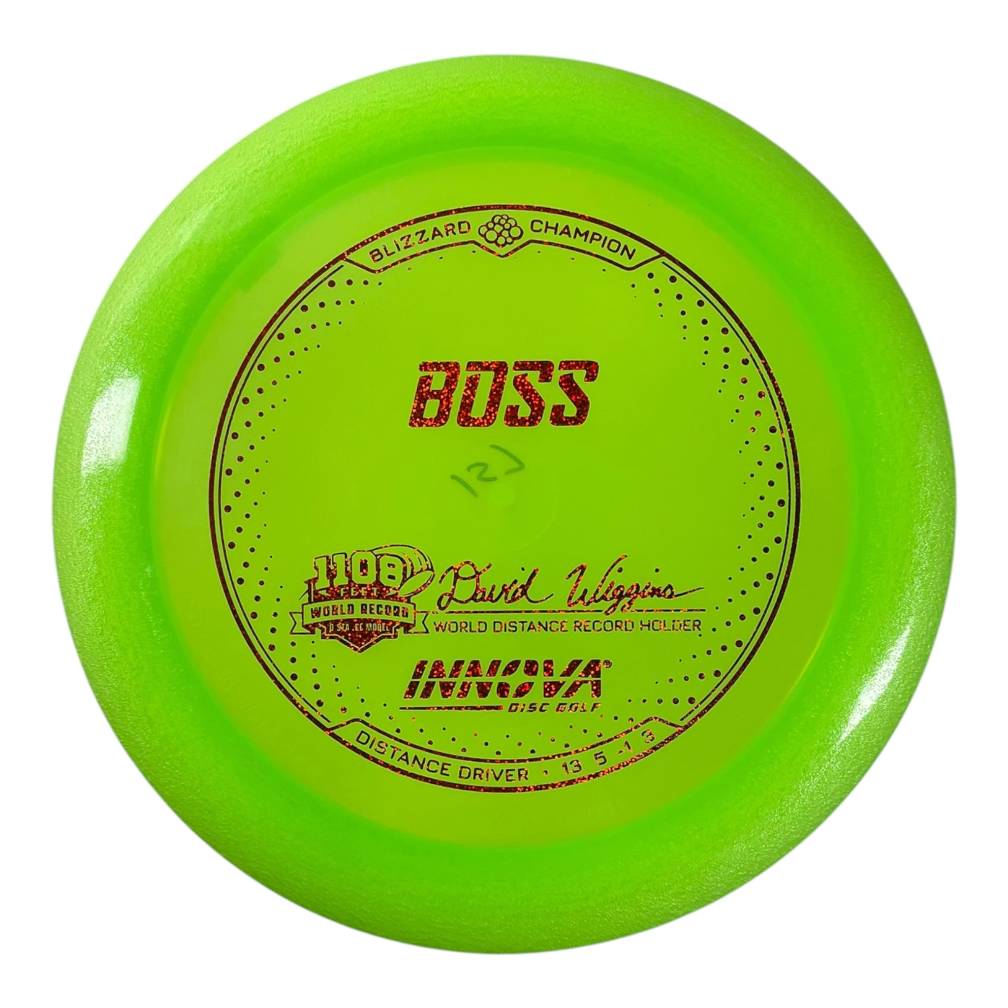Innova Champion Discs Boss | Blizzard | Green/Red 157g Disc Golf