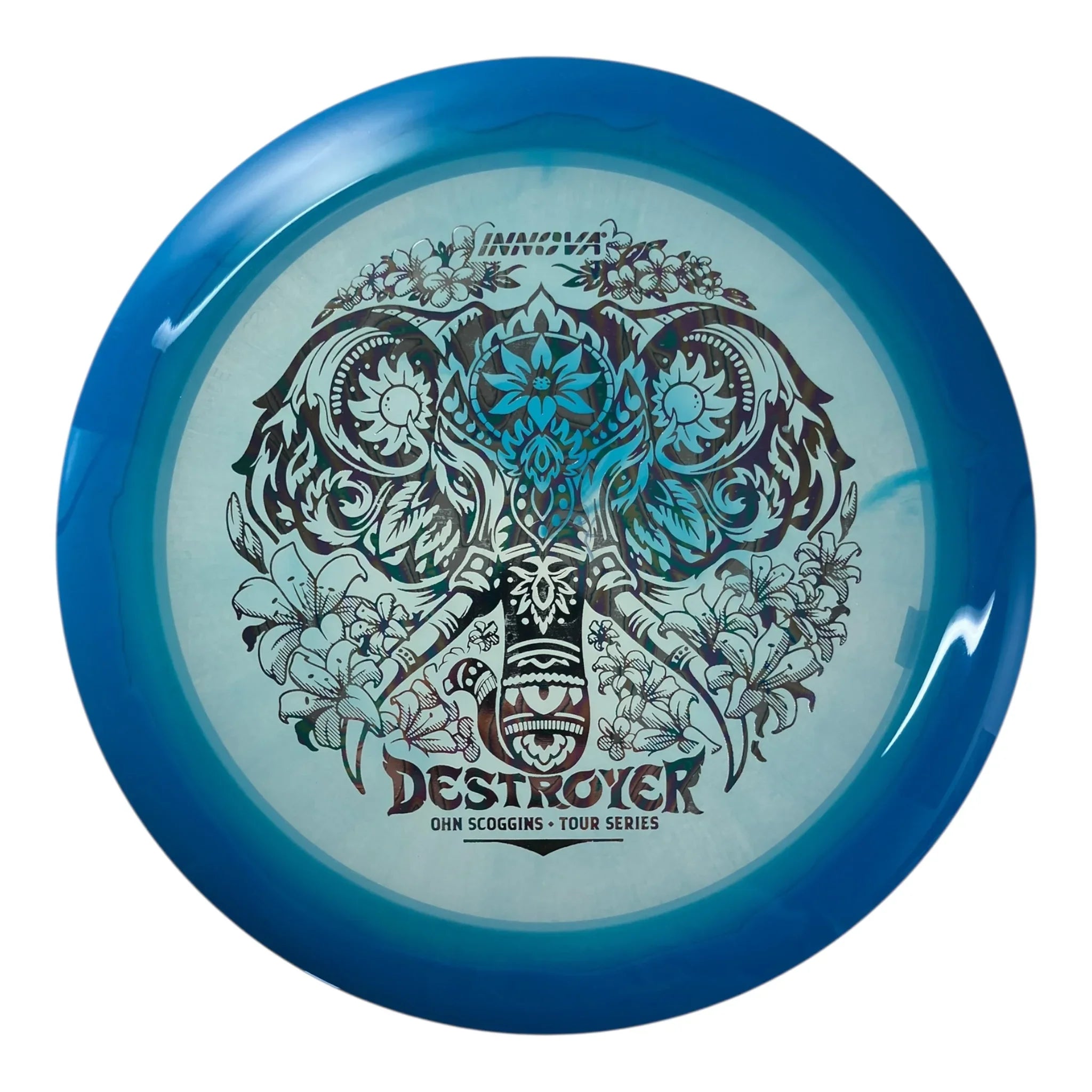 Innova Champion Discs Destroyer | Halo Champion | Blue/Oil Slick 173g (Ohn Scoggins) Disc Golf
