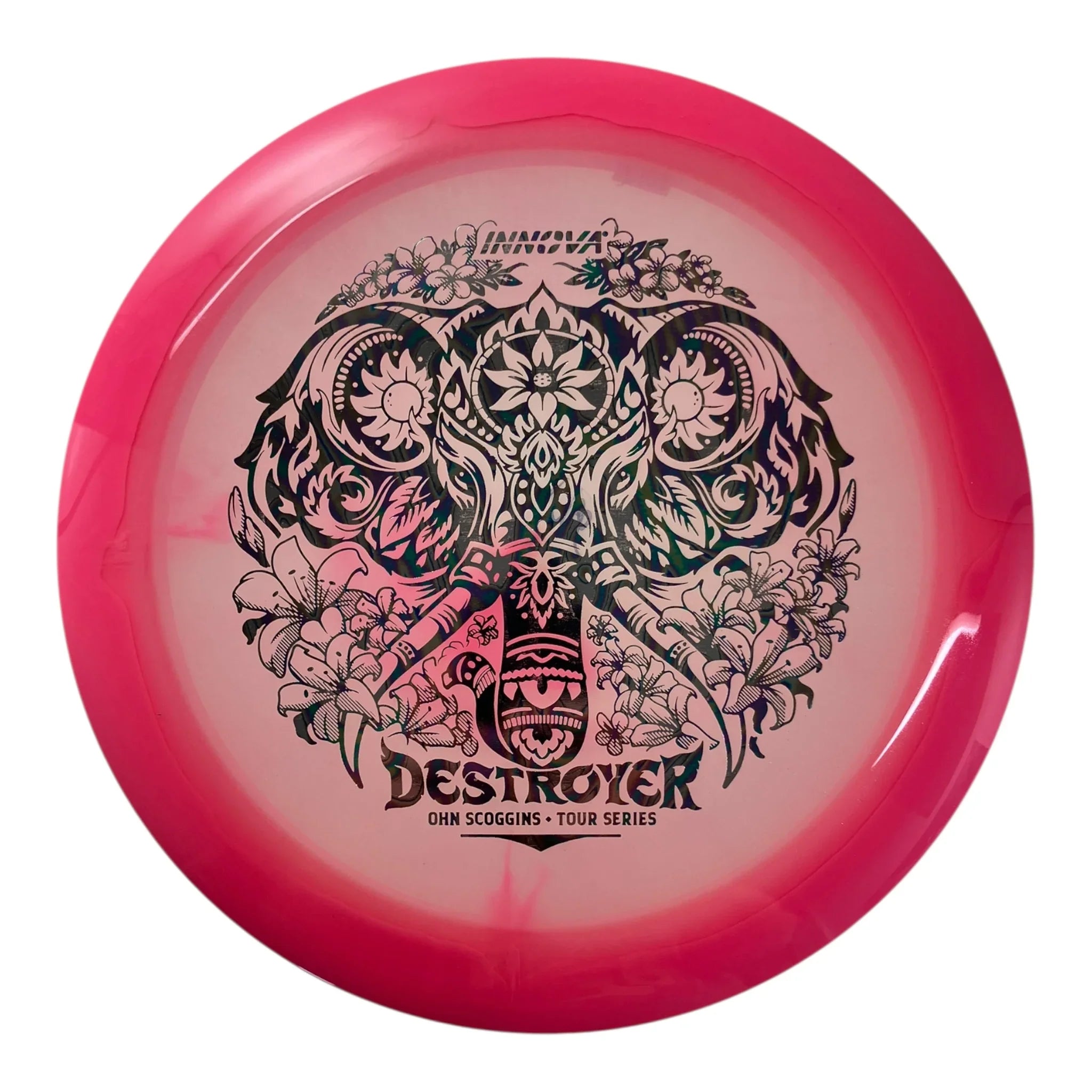 Innova Champion Discs Destroyer | Halo Champion | Pink/Oil Slick 173g (Ohn Scoggins) Disc Golf