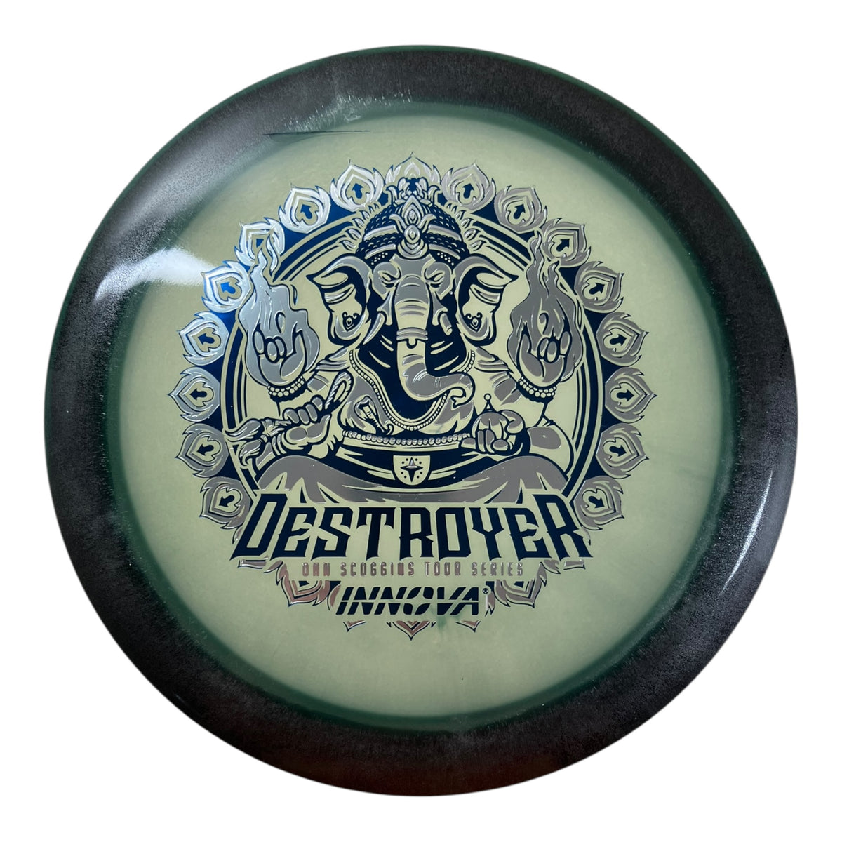Innova Champion Discs Destroyer | Proto Glow Halo Champion | Black/Silver 173g (Ohn Scoggins) Disc Golf