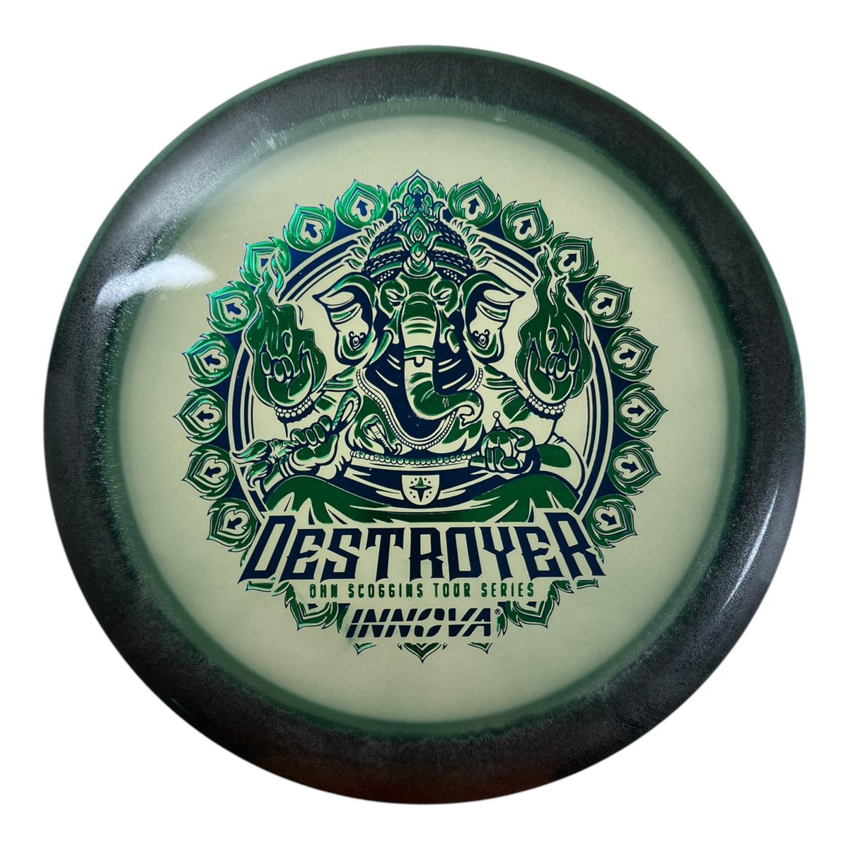 Innova Champion Discs Destroyer | Proto Glow Halo Champion | Black/Teal 173g (Ohn Scoggins) Disc Golf