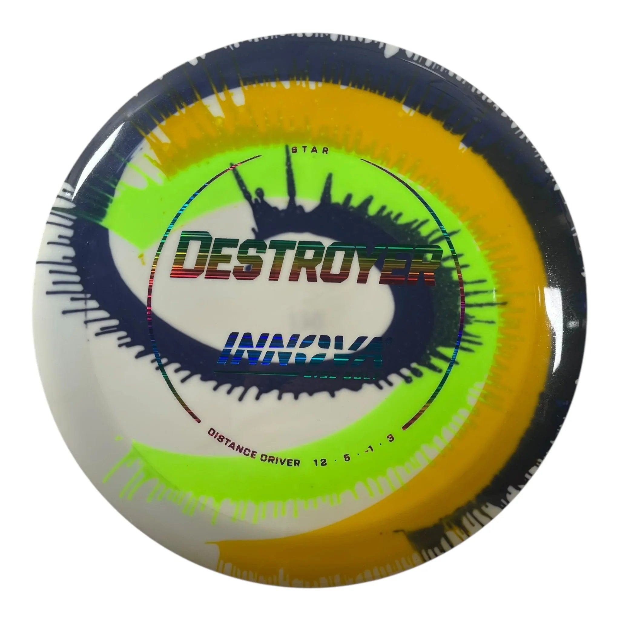 Innova Champion Discs Destroyer | Star I-Dye | Green/Yellow/Rasta 170g Disc Golf