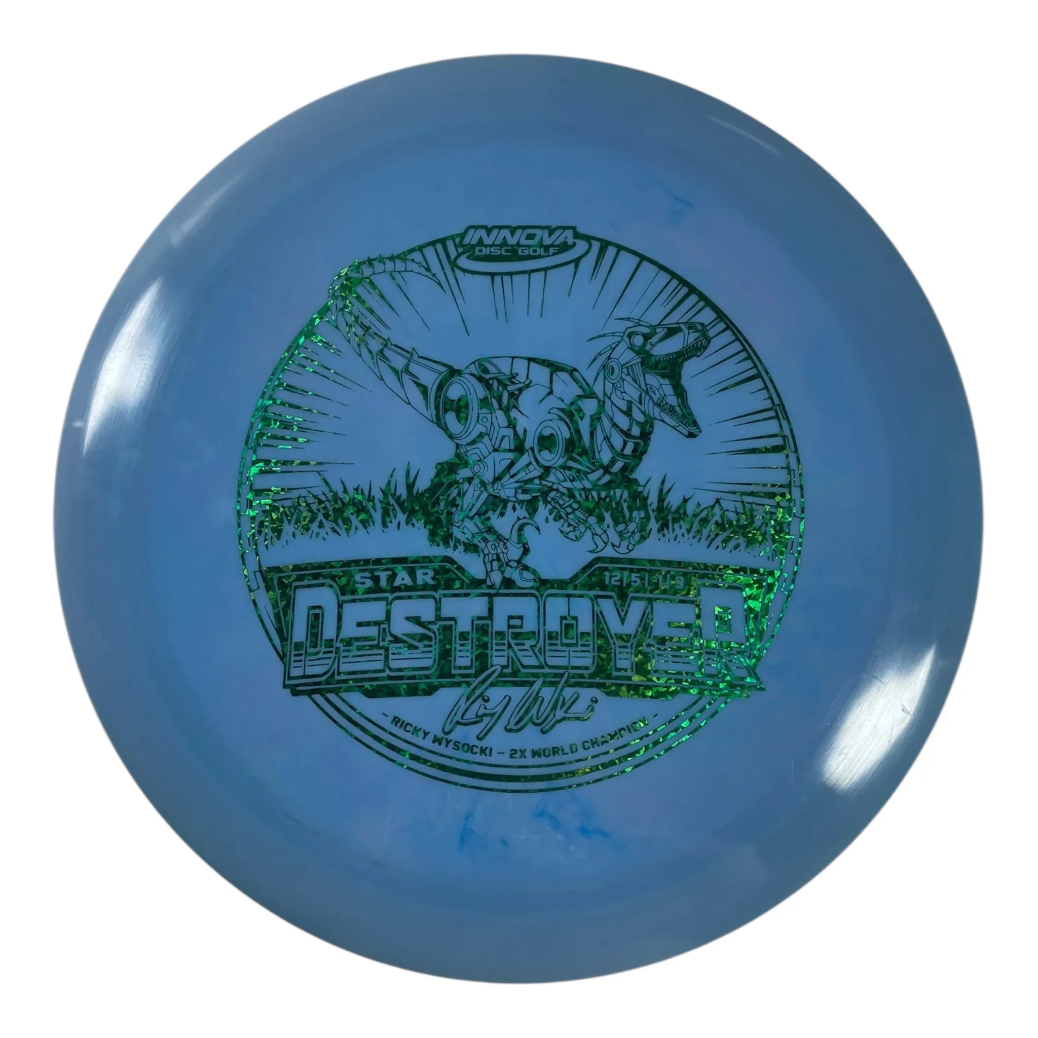 Innova Champion Discs Destroyer | Star | Blue/Green 175g (Ricky Wysocki Raptor Stamp) Disc Golf