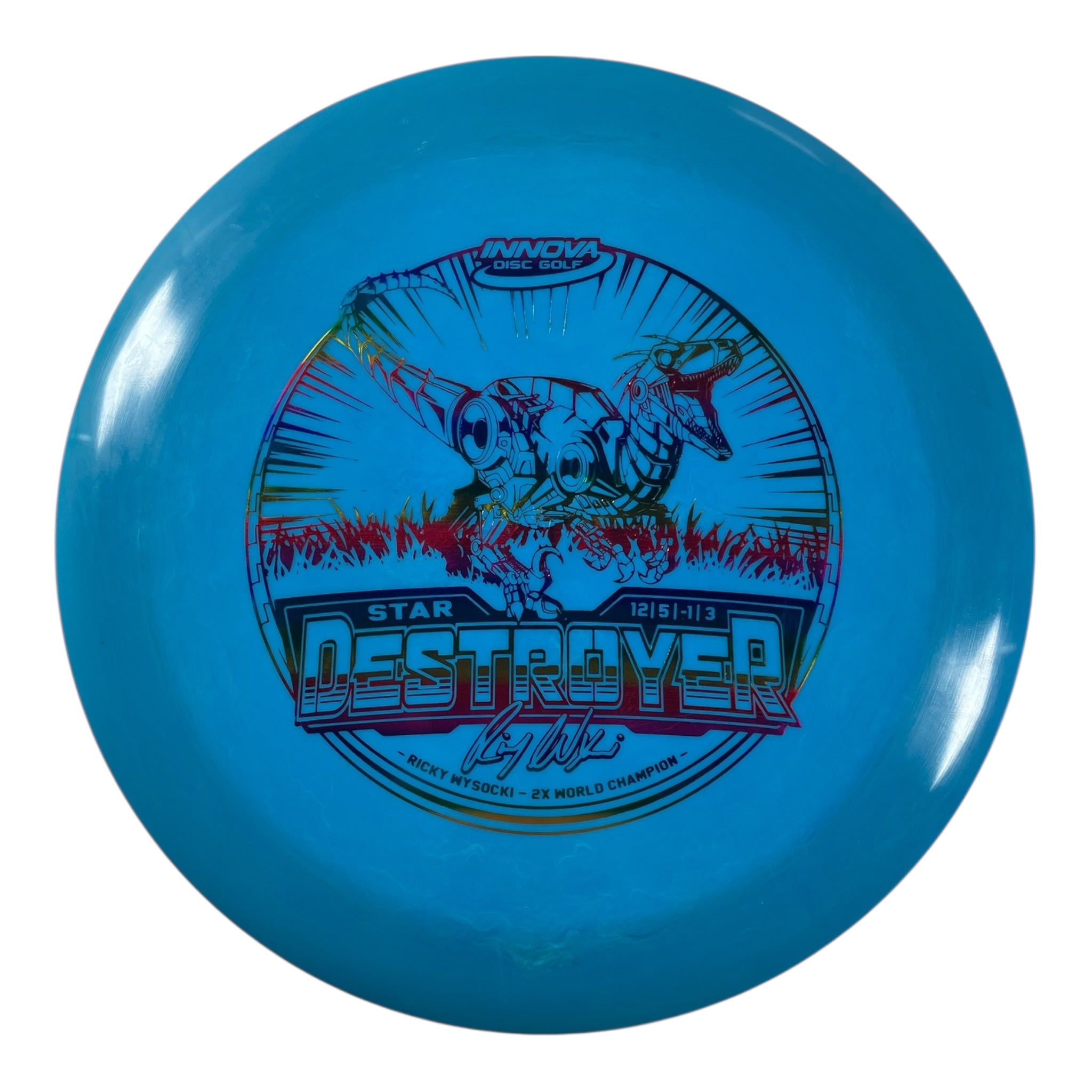 Innova Champion Discs Destroyer | Star | Blue/Rainbow 175g (Ricky Wysocki Raptor Stamp) Disc Golf