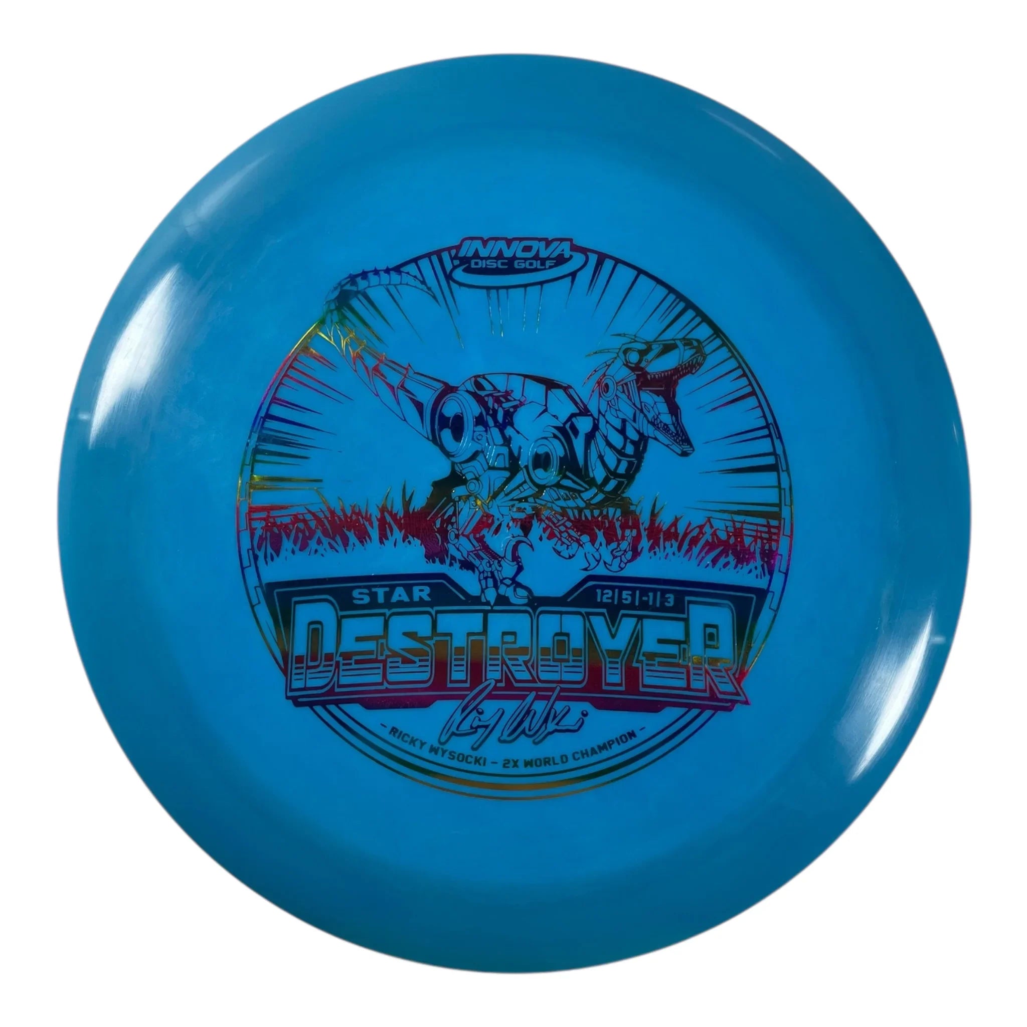 Innova Champion Discs Destroyer | Star | Blue/Rainbow 175g (Ricky Wysocki Raptor Stamp) Disc Golf